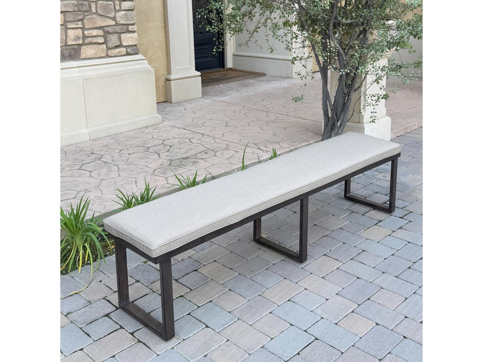 Darlee Outdoor Living Atlantis Aluminum 3-Person Patio Bench with Cushion
