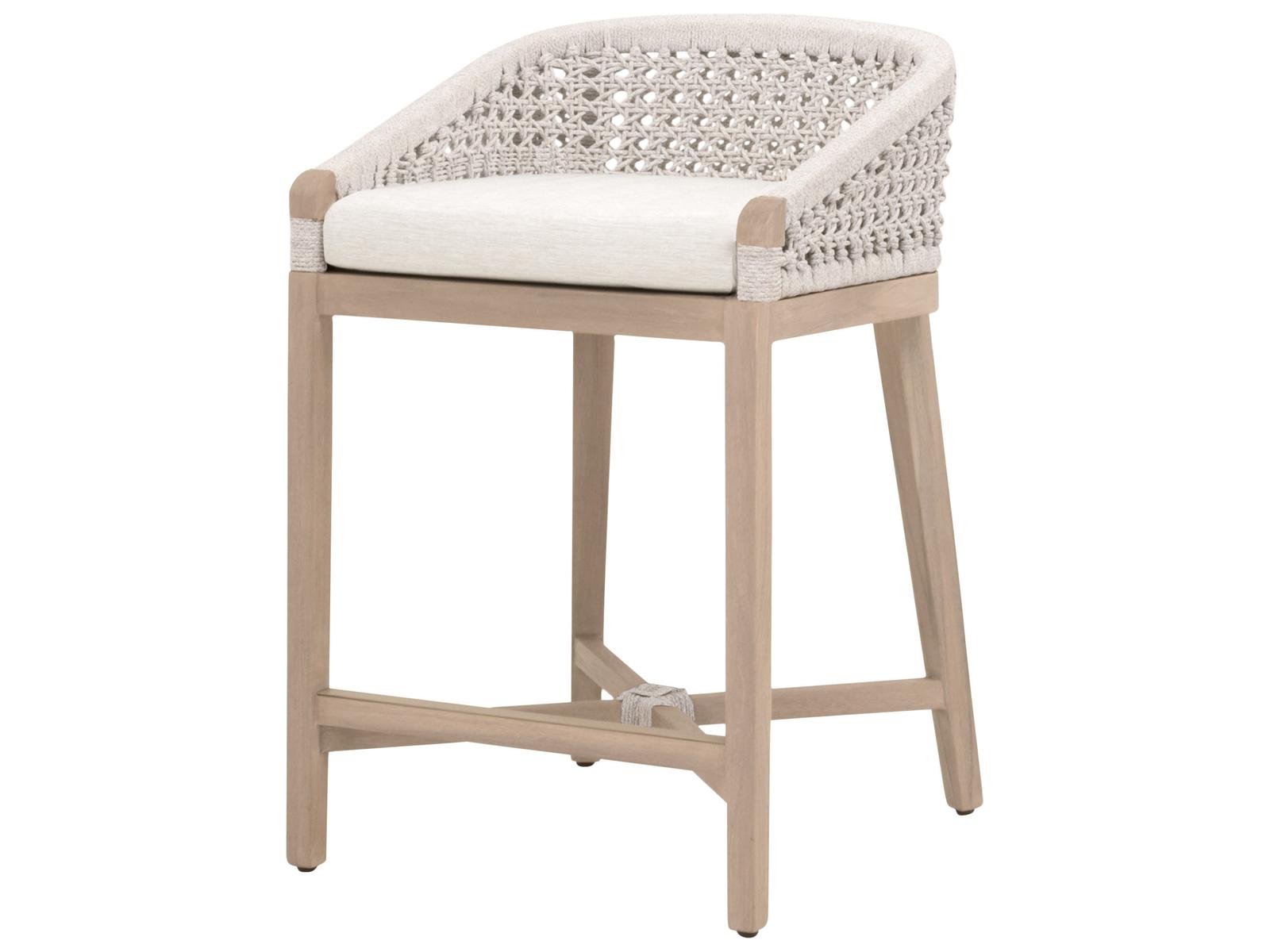 Essentials for Living Outdoor Woven - Outdoor Montecito Fabric Cushion Counter Stool