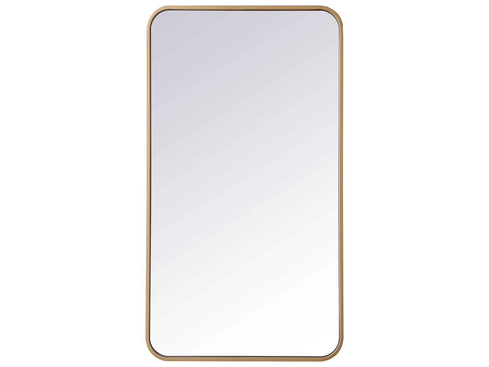 Elegant Lighting Evermore Brass Rectangular Wall Mirror