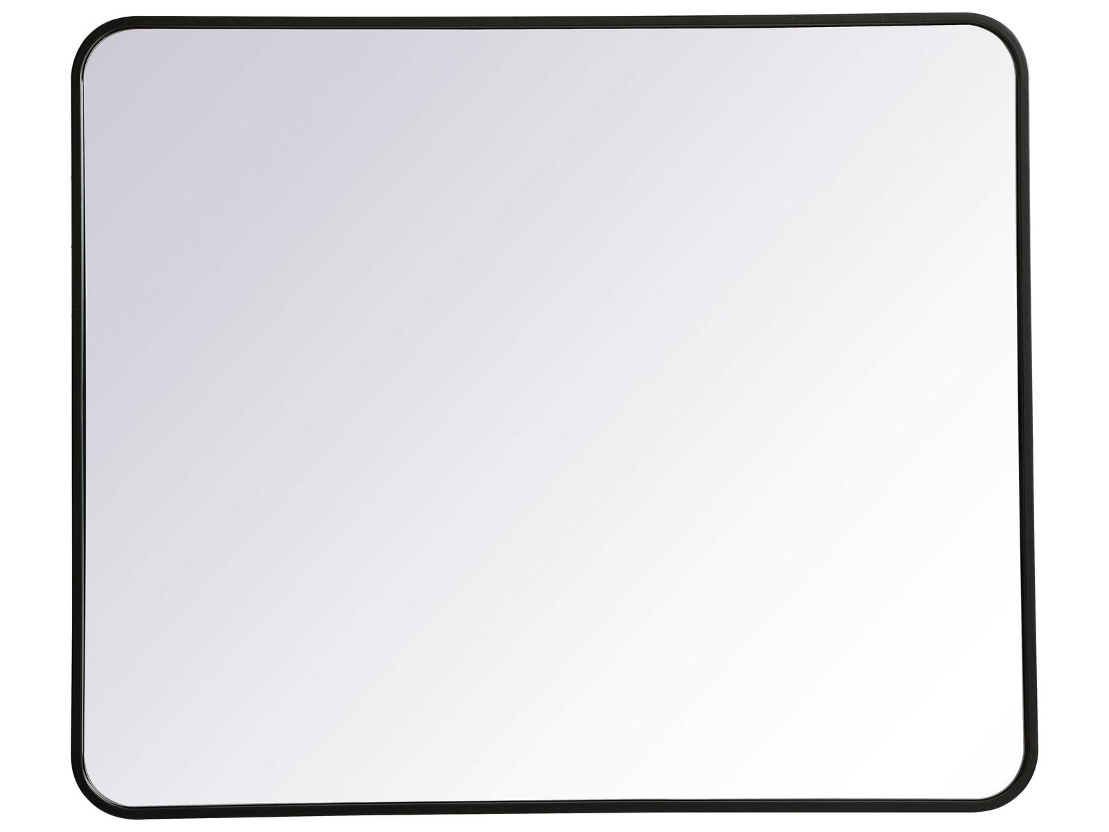 Elegant Lighting Evermore Black Rectangular Wall Mirror