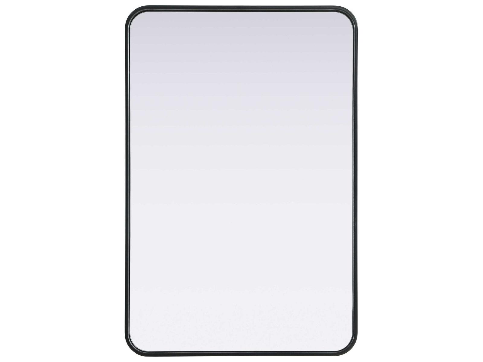Elegant Lighting Remy Black Rectangular Wall Mirror