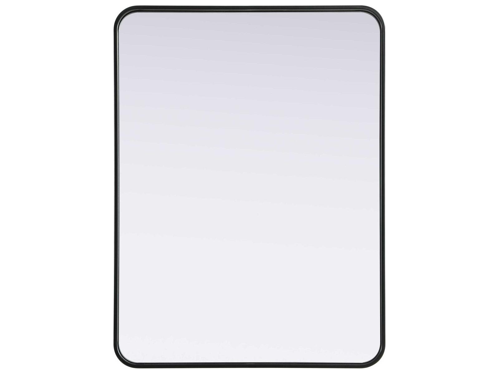 Elegant Lighting Remy Black Rectangular Wall Mirror