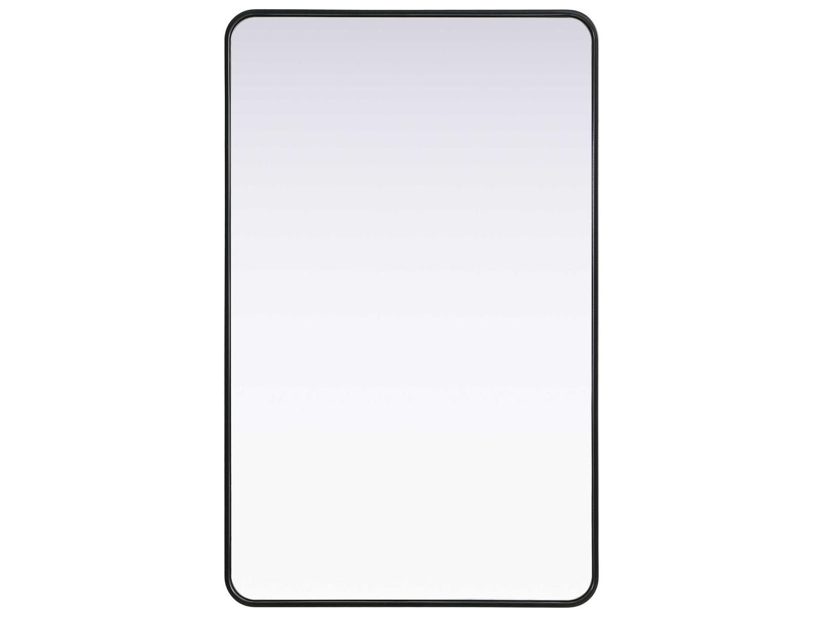 Elegant Lighting Remy Black Rectangular Wall Mirror