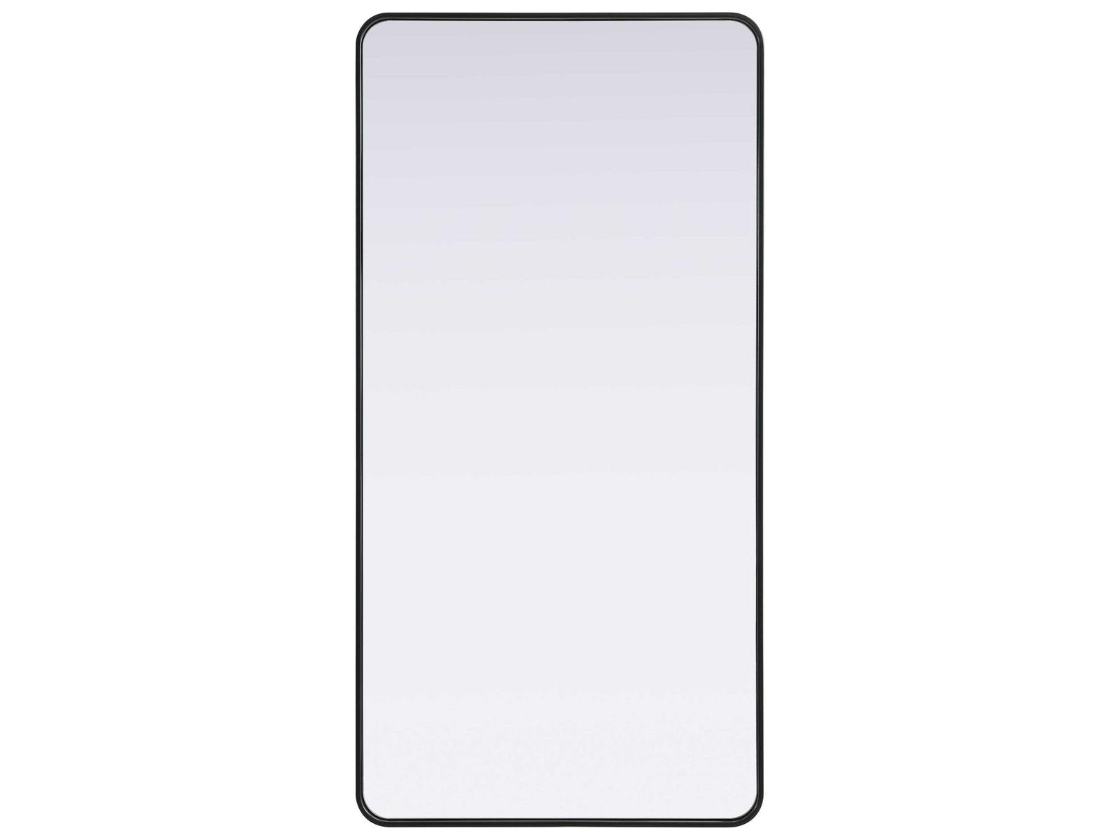 Elegant Lighting Remy Black Rectangular Wall Mirror