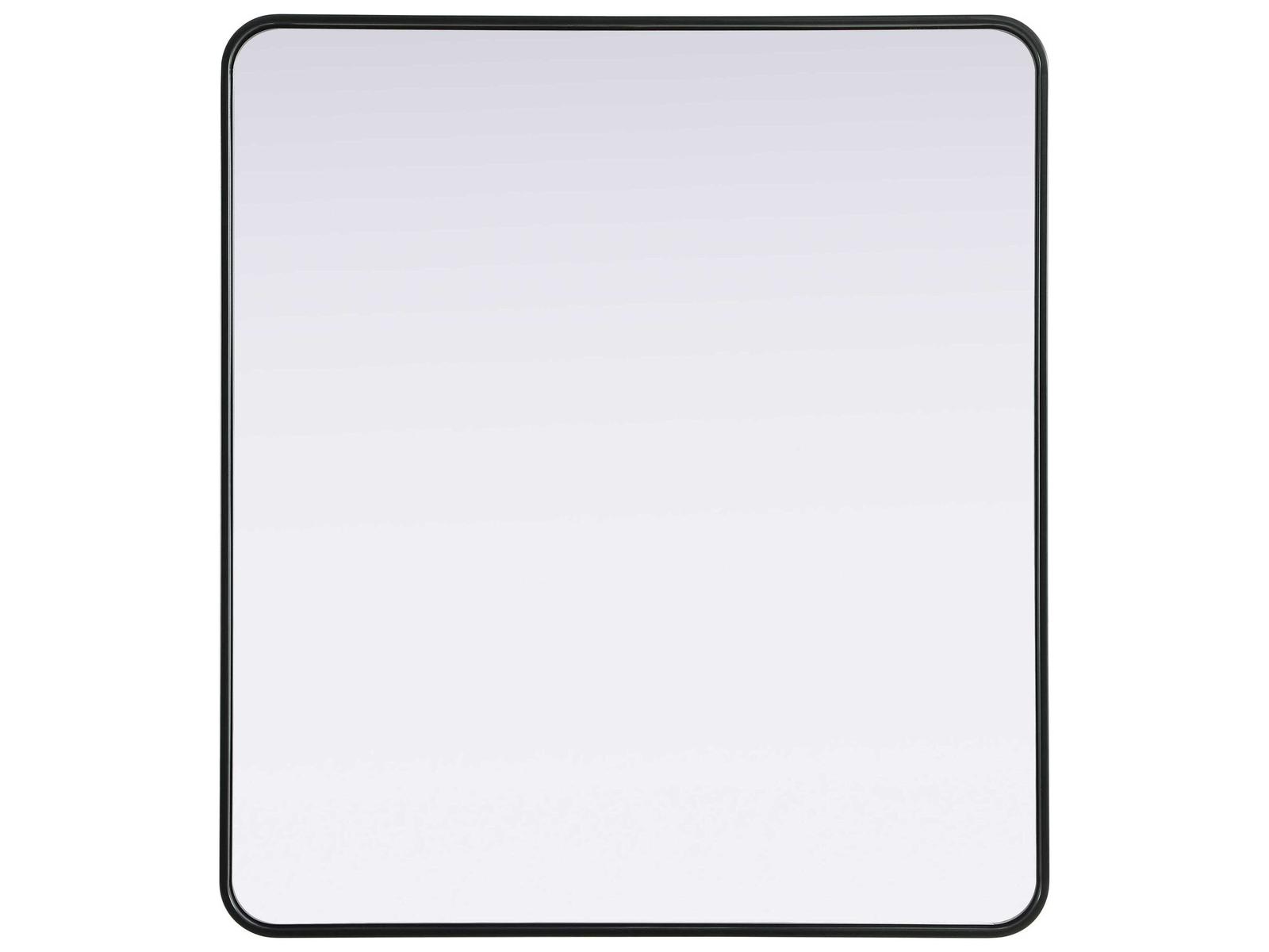 Elegant Lighting Remy Black Rectangular Wall Mirror