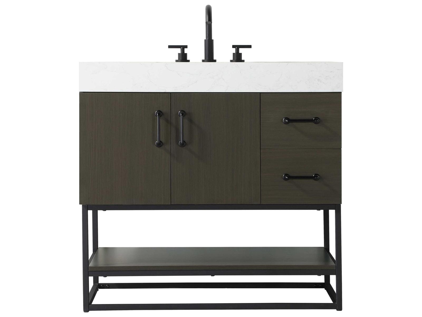 Elegant Lighting Caroline Mocha Brown Vanity