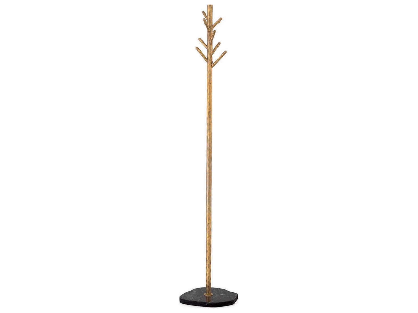 Eichholtz Stern Vintage Brass Black Marble Base Coatrack
