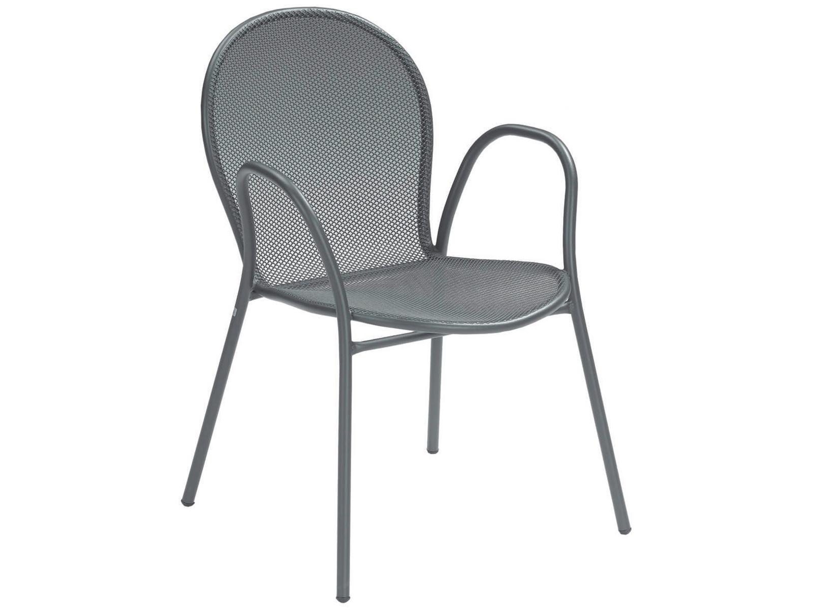 EMU Ronda Steel Heavy Duty with Stretchers Stacking Arm Chair