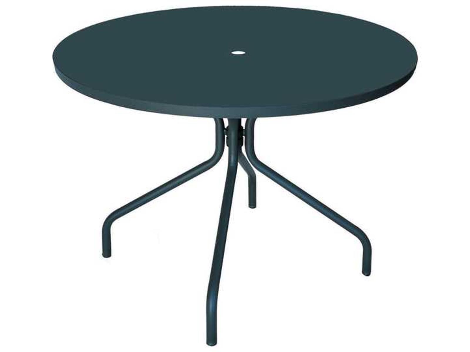 EMU Solid Steel Round Umbrella Table