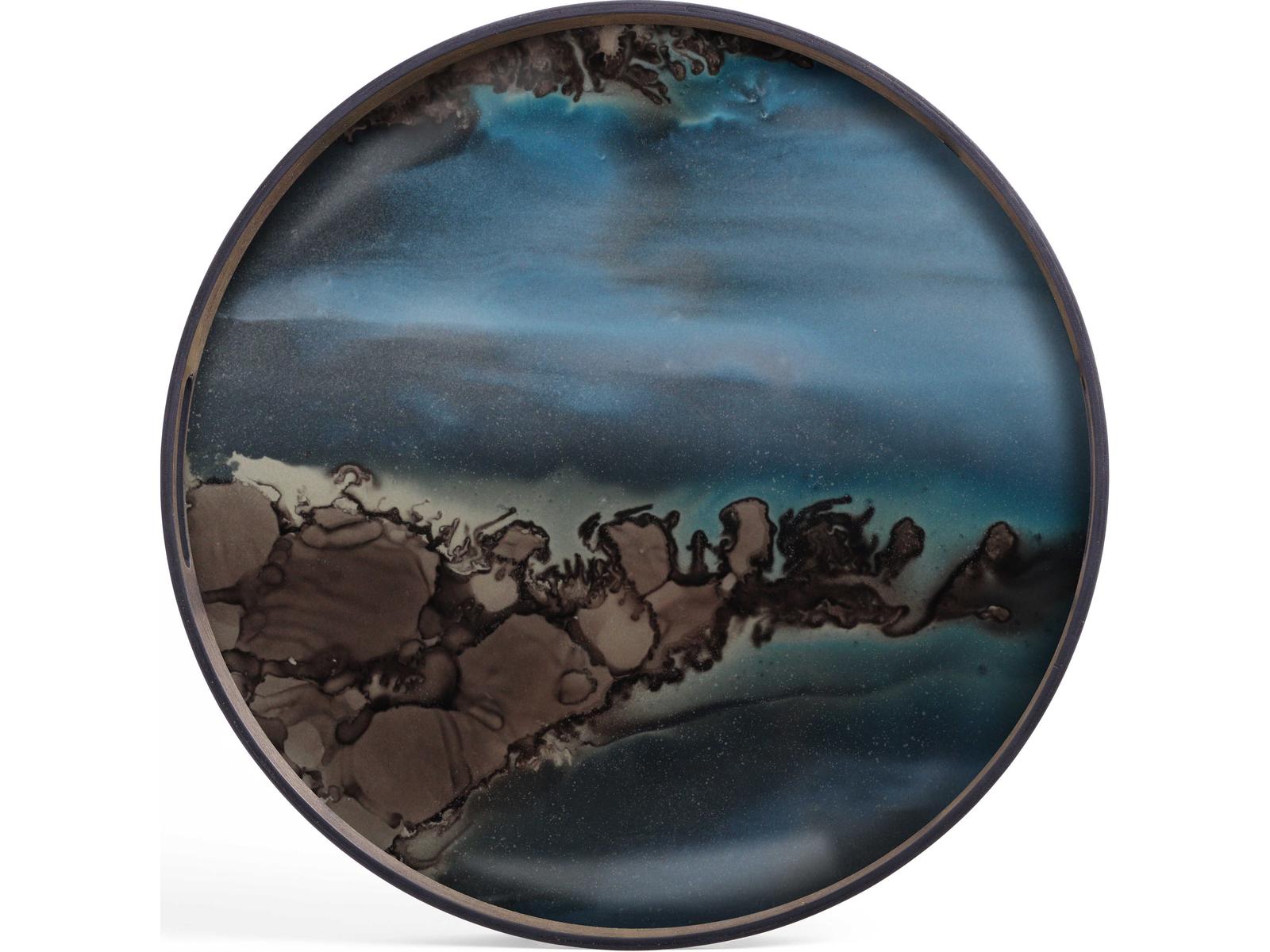 Ethnicraft Organic Slate Glass Tray