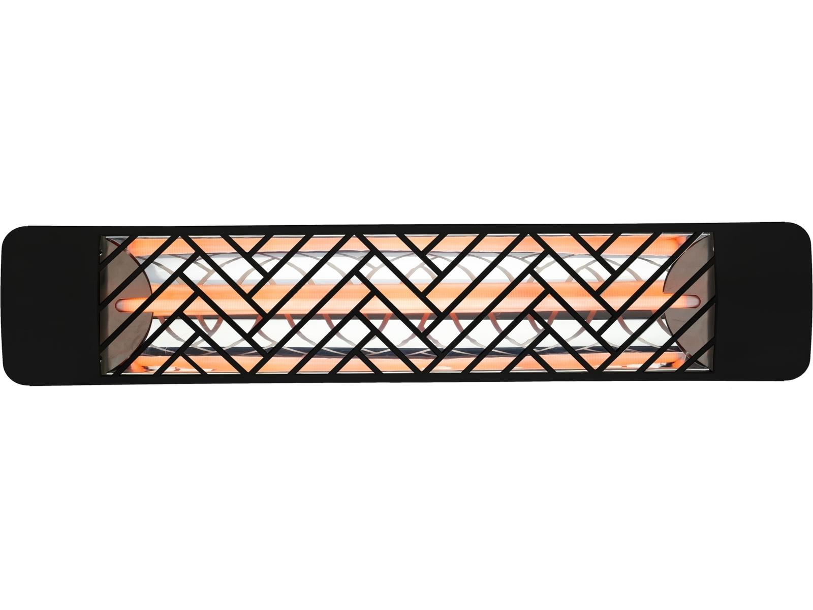 Eurofase Heating 1500 Watt Plug-In Electric Infrared Single Element Outdoor Patio Heater Decor Plate Chevron 120V