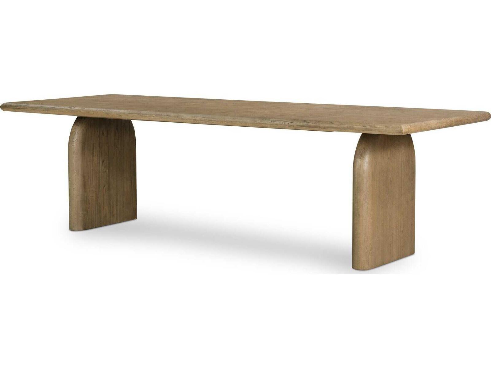 Four Hands Thompson Sorrento Rectangular Wood Aged Drift Mindi Dining Table