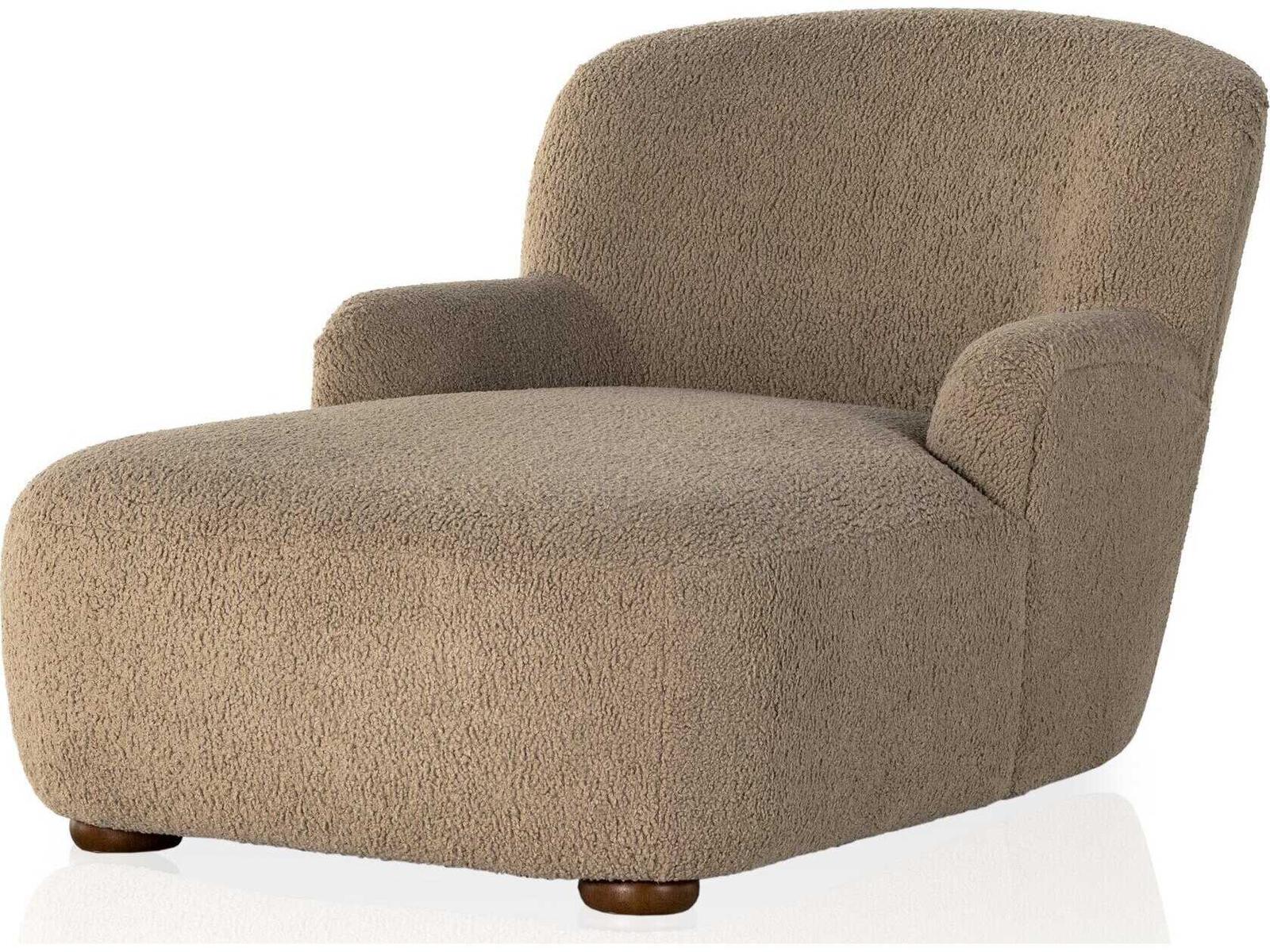 Four Hands Norwood Kadon Sheepskin Camel Chaise Lounge