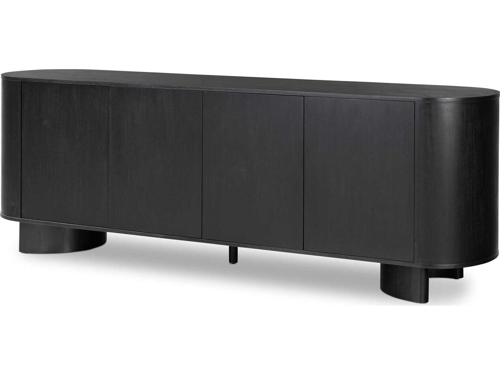 Four Hands Haiden Paden 94 Acacia Wood Aged Black Solid Sideboard