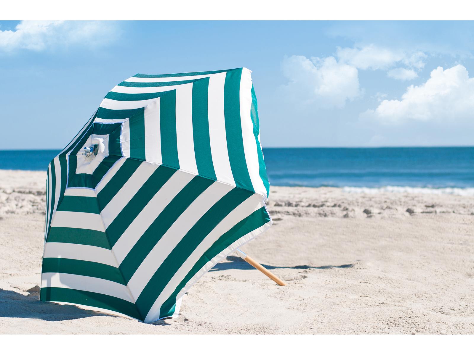 Frankford Shade Star 6.5 Foot Hexagon Ash Wood Beach Umbrella
