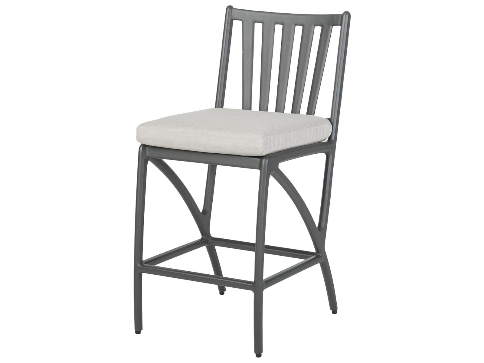 Gensun Amari Aluminum Carbon Stationary Patio Counter Stool