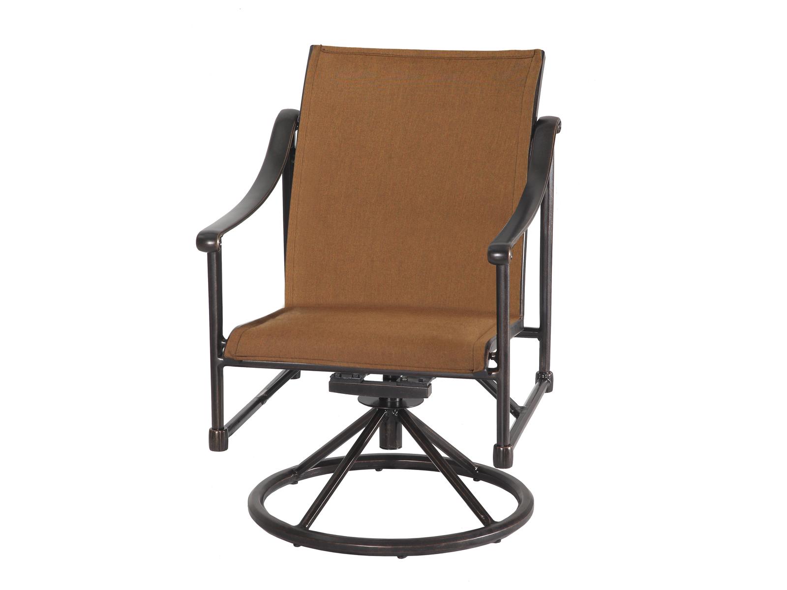 Gensun Morro Bay Padded Sling Cast Aluminum Outdoor Dining Chair