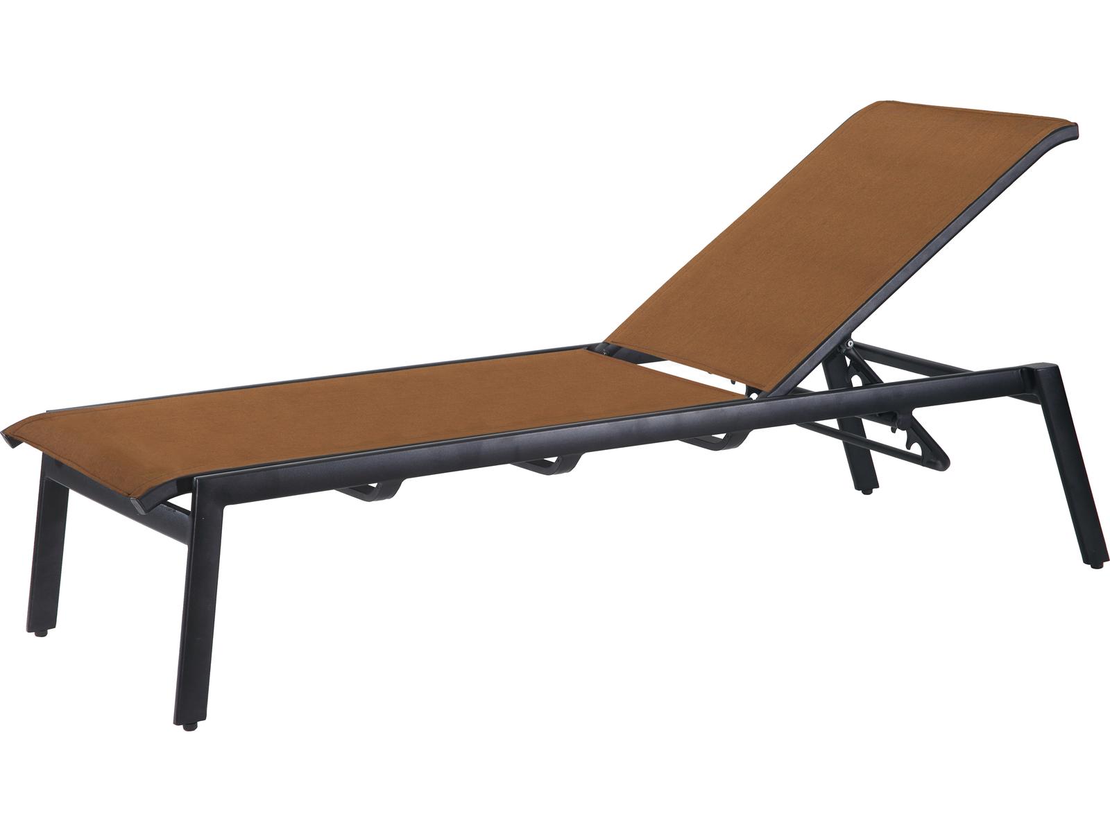 Gensun Echelon Padded Sling Aluminum Outdoor Chaise Lounge