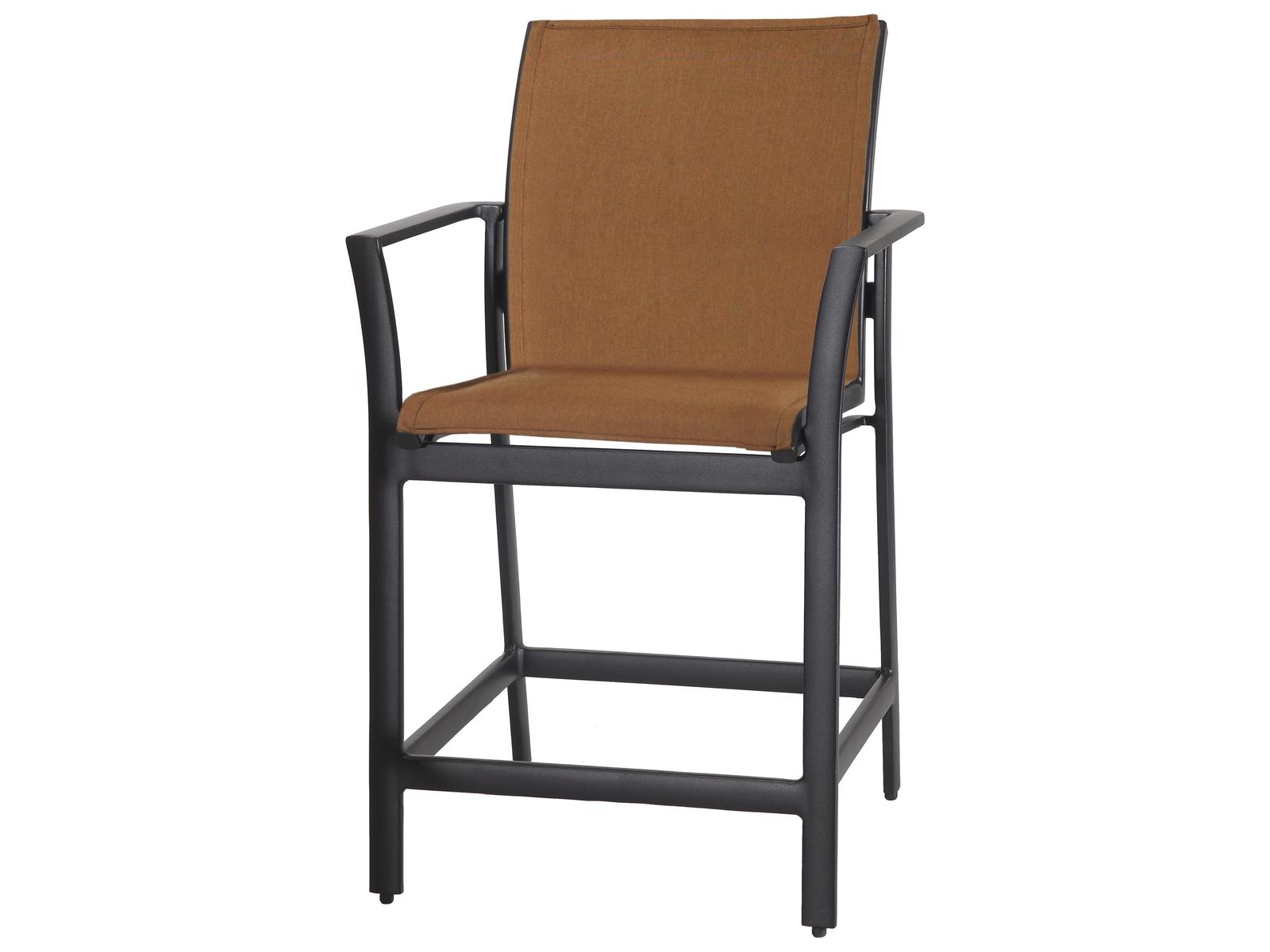 Gensun Echelon Padded Sling Aluminum Outdoor Counter Stool