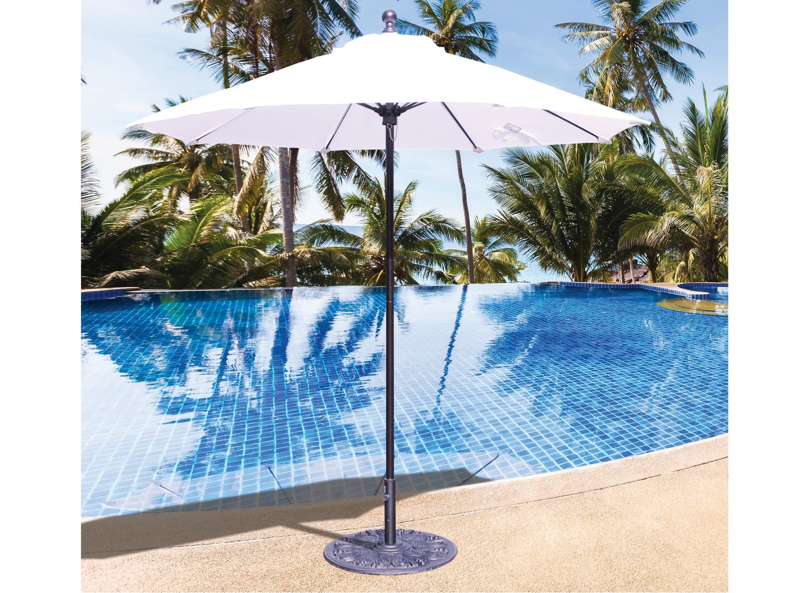 Galtech Quick Ship Commercial Aluminum 7.5 Foot Octagon Push Up Lift Outdoor Patio Umbrella