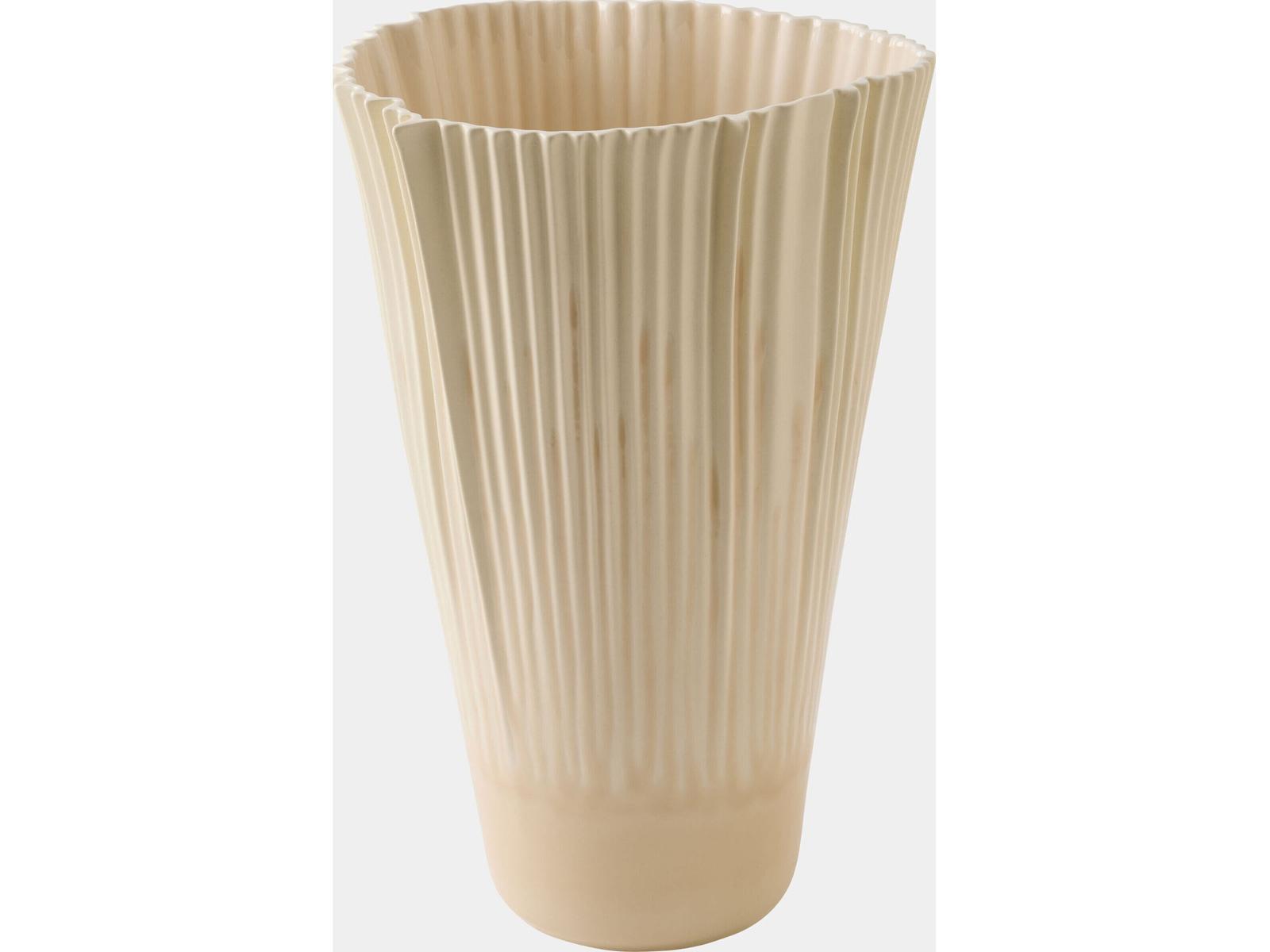 Lemieux et Cie Pleated Glazed Vase
