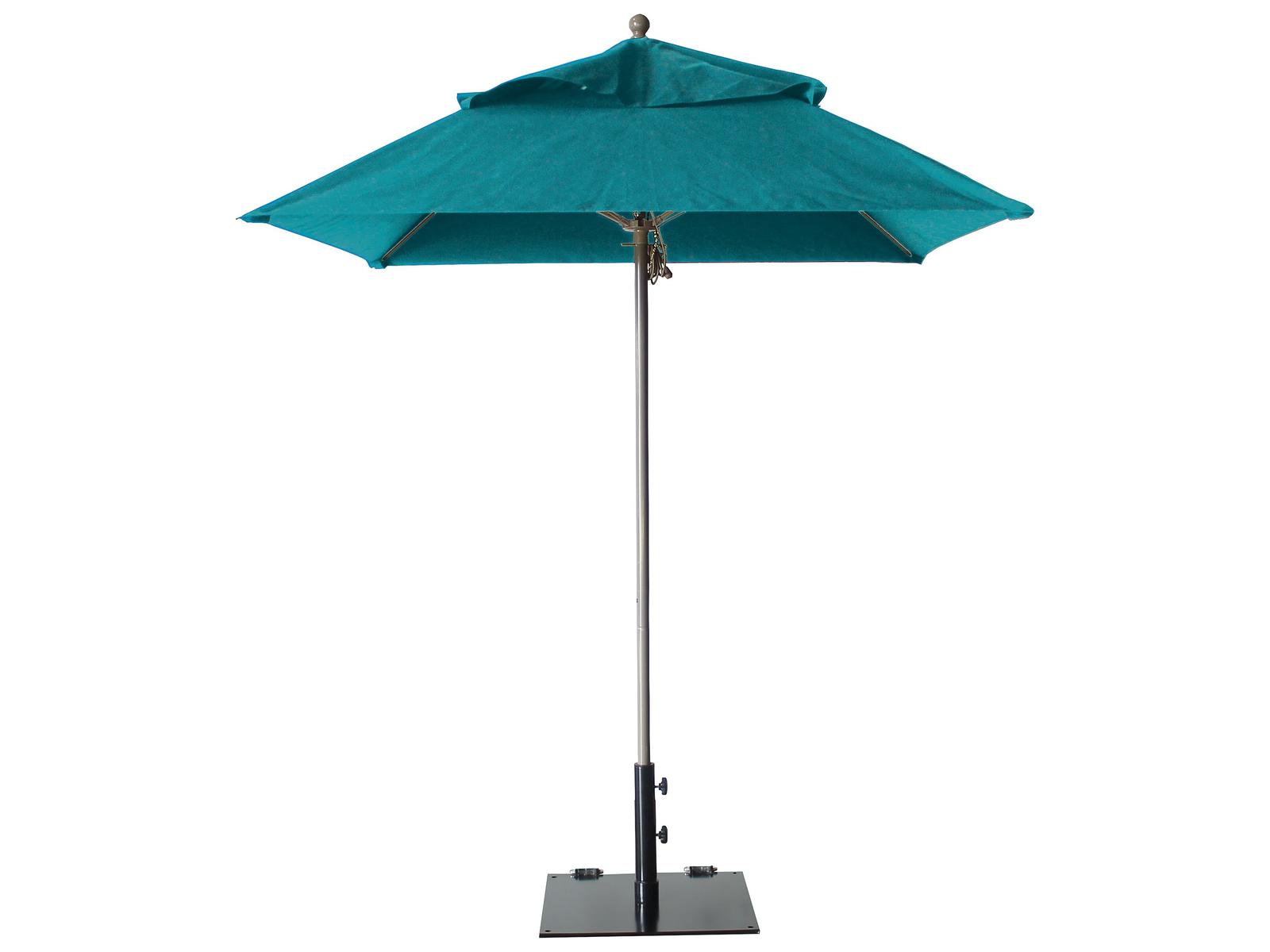Grosfillex Windmaster Aluminum 6.5 foot Square Fiberglass Outdoor Patio Umbrella