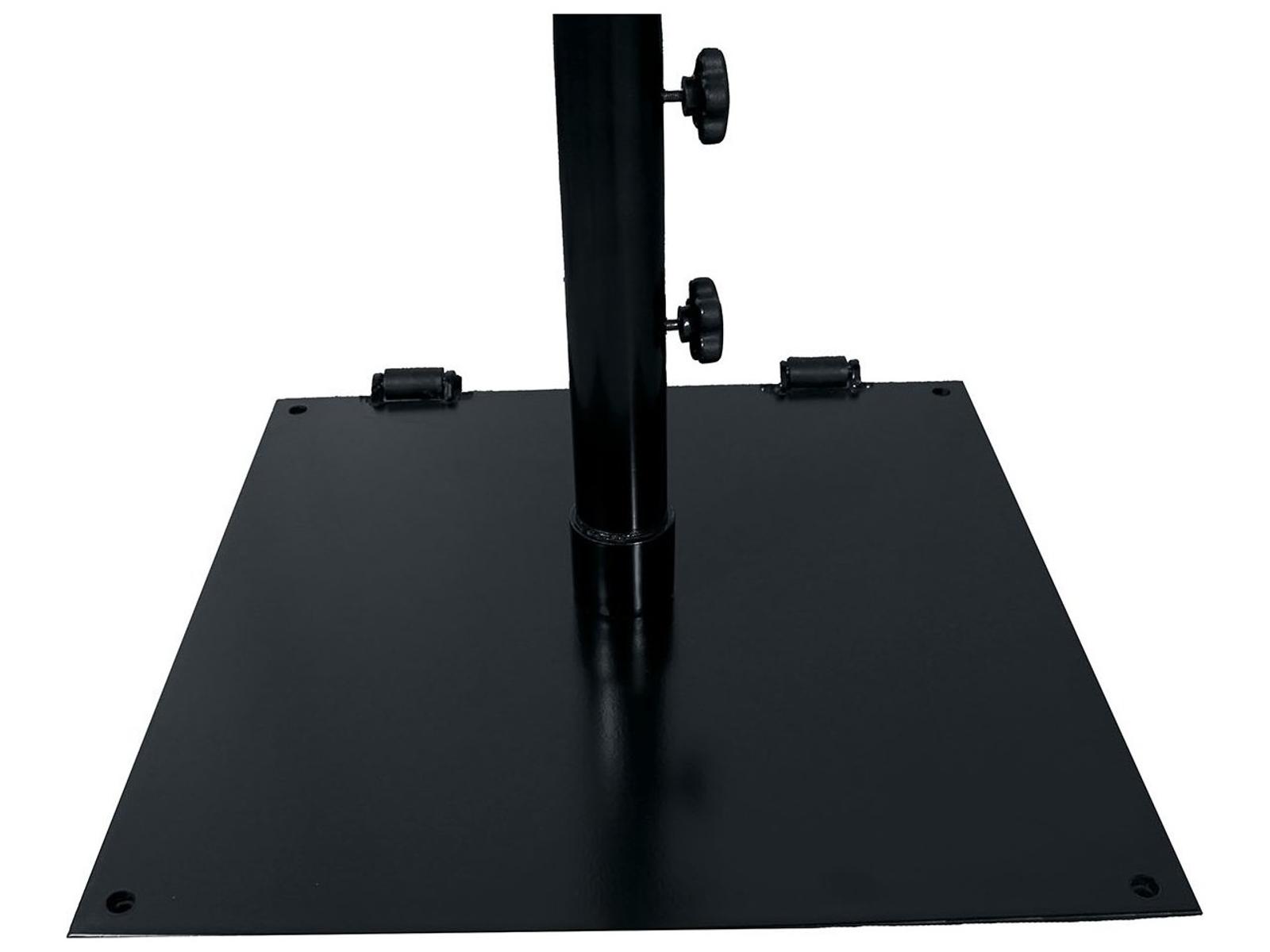 Grosfillex Steel Black 24" Square Umbrella Base with Wheels