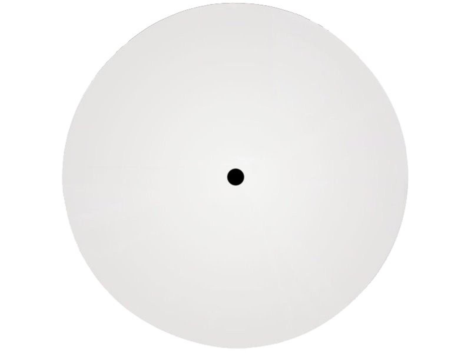 Grosfillex Molded Melamine Resin White Round Table Top with Umbrella Hole