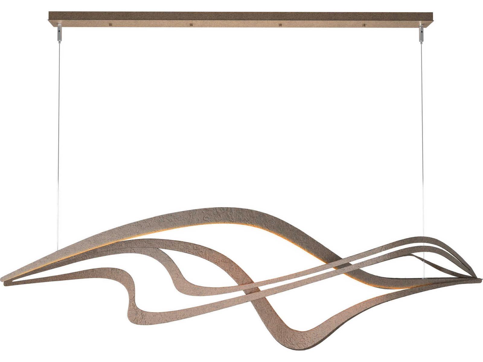 Hubbardton Forge Crossing Waves Linear Pendant Light - Thumbnail 2