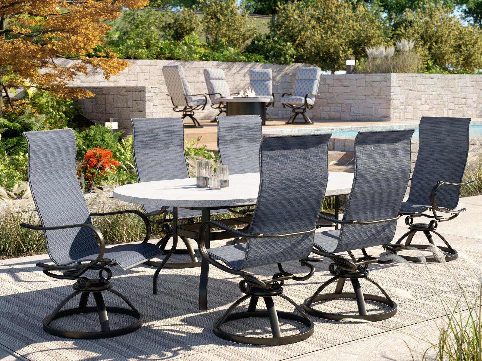 Homecrest Holly Hill Sling Dining Set - Thumbnail 3