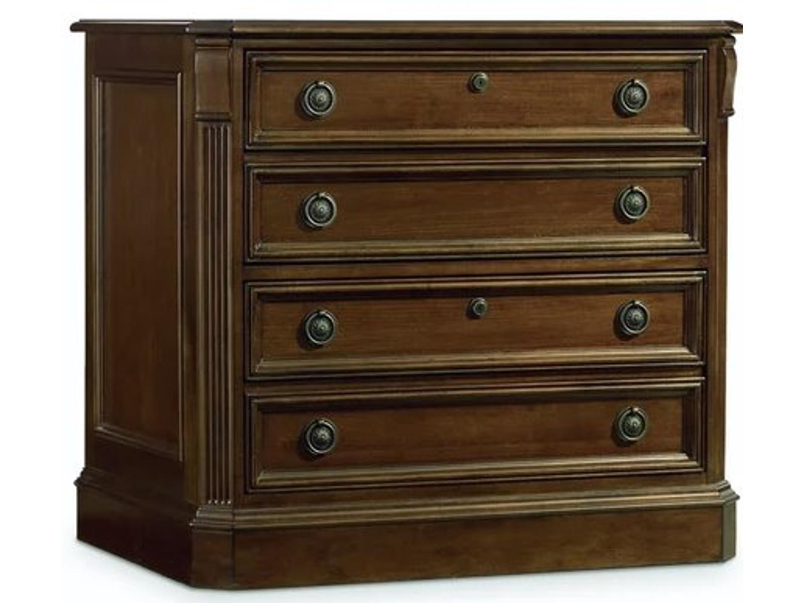 Hooker Furniture Brookhaven Distressed Clear Cherry Wood File Cabinet