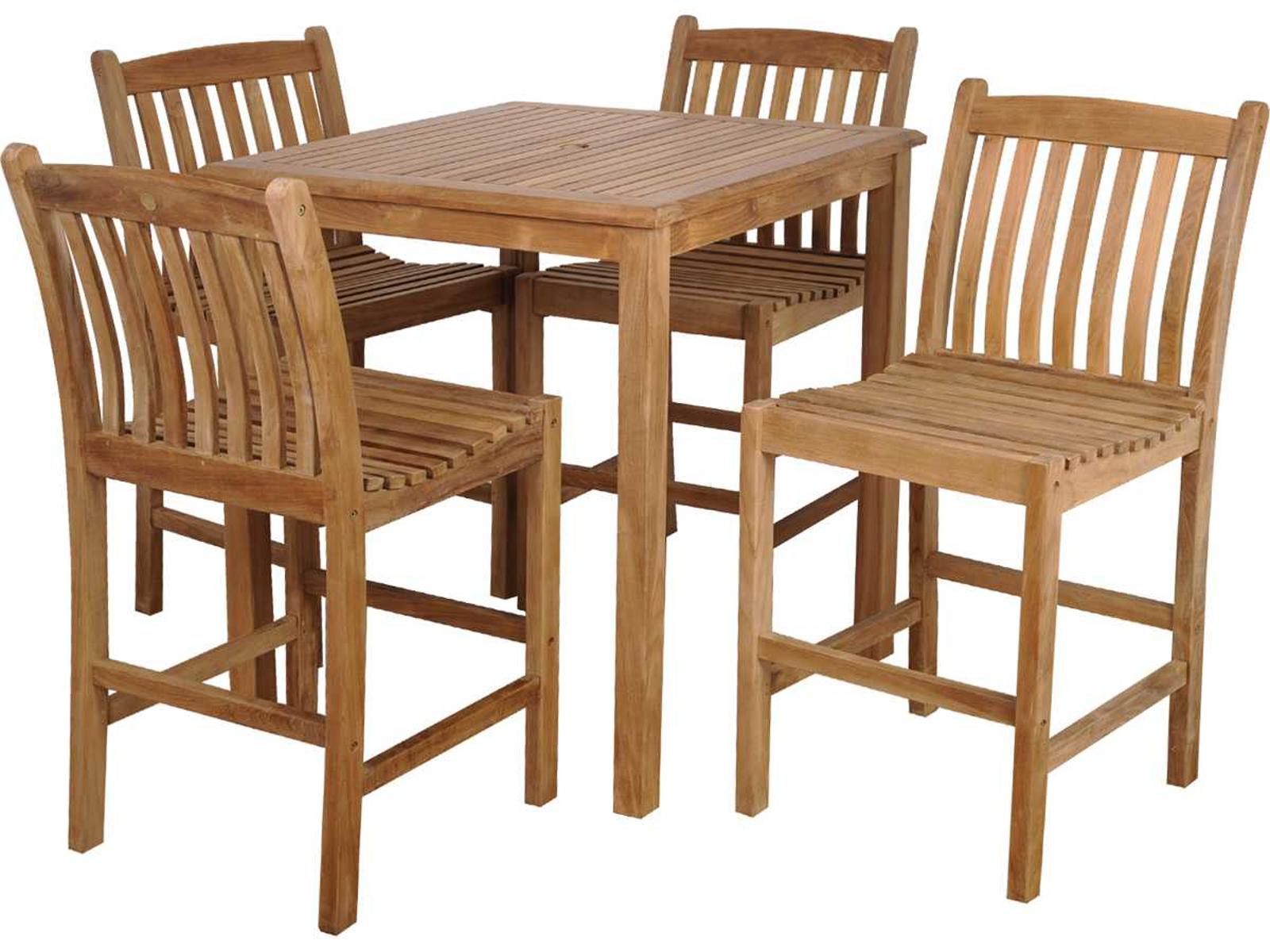 International Home Miami Amazonia Teak Five Piece Eden Bar Set