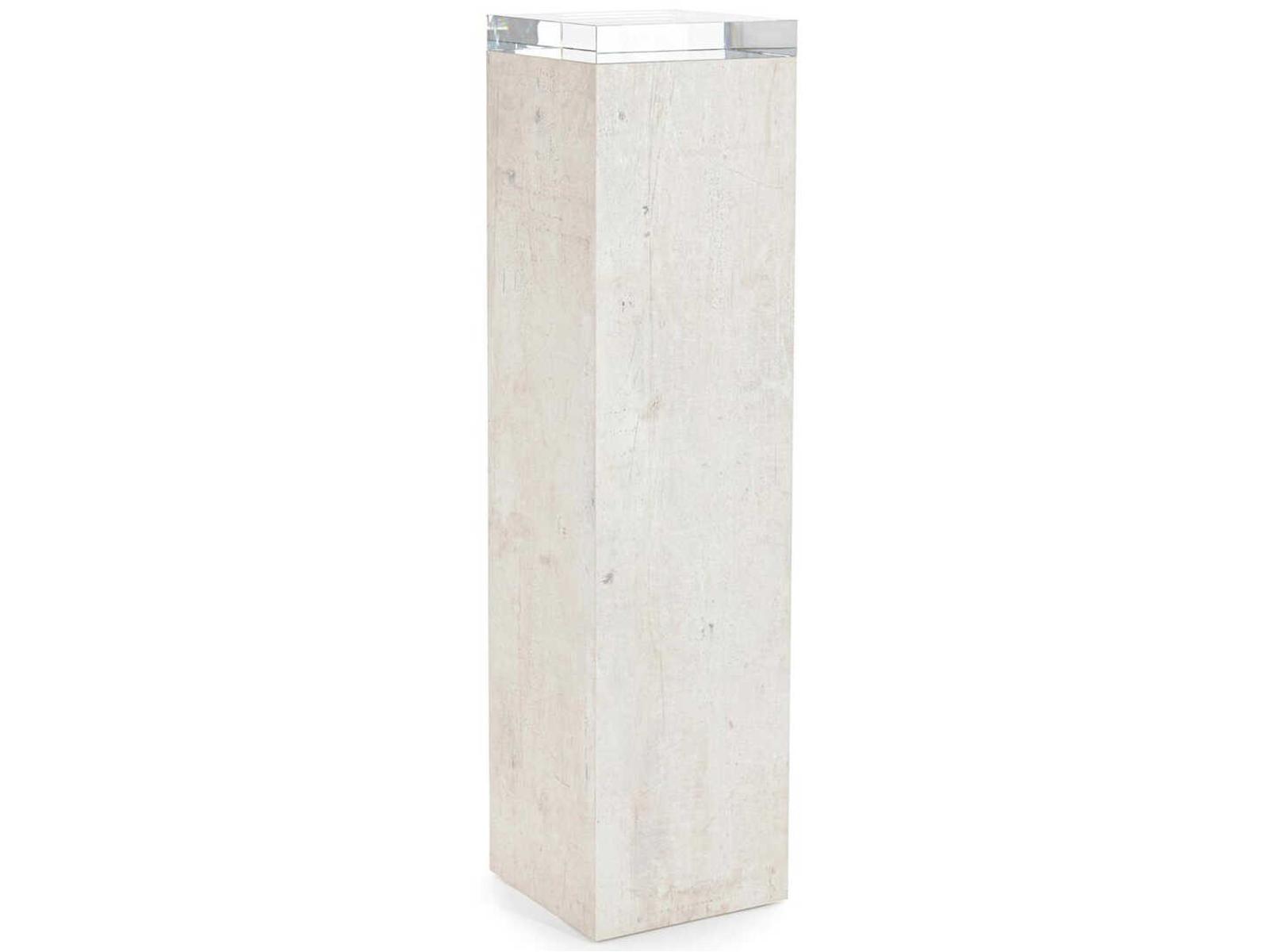 John Richard Loftus Square Glass Tiza Gesso End Table