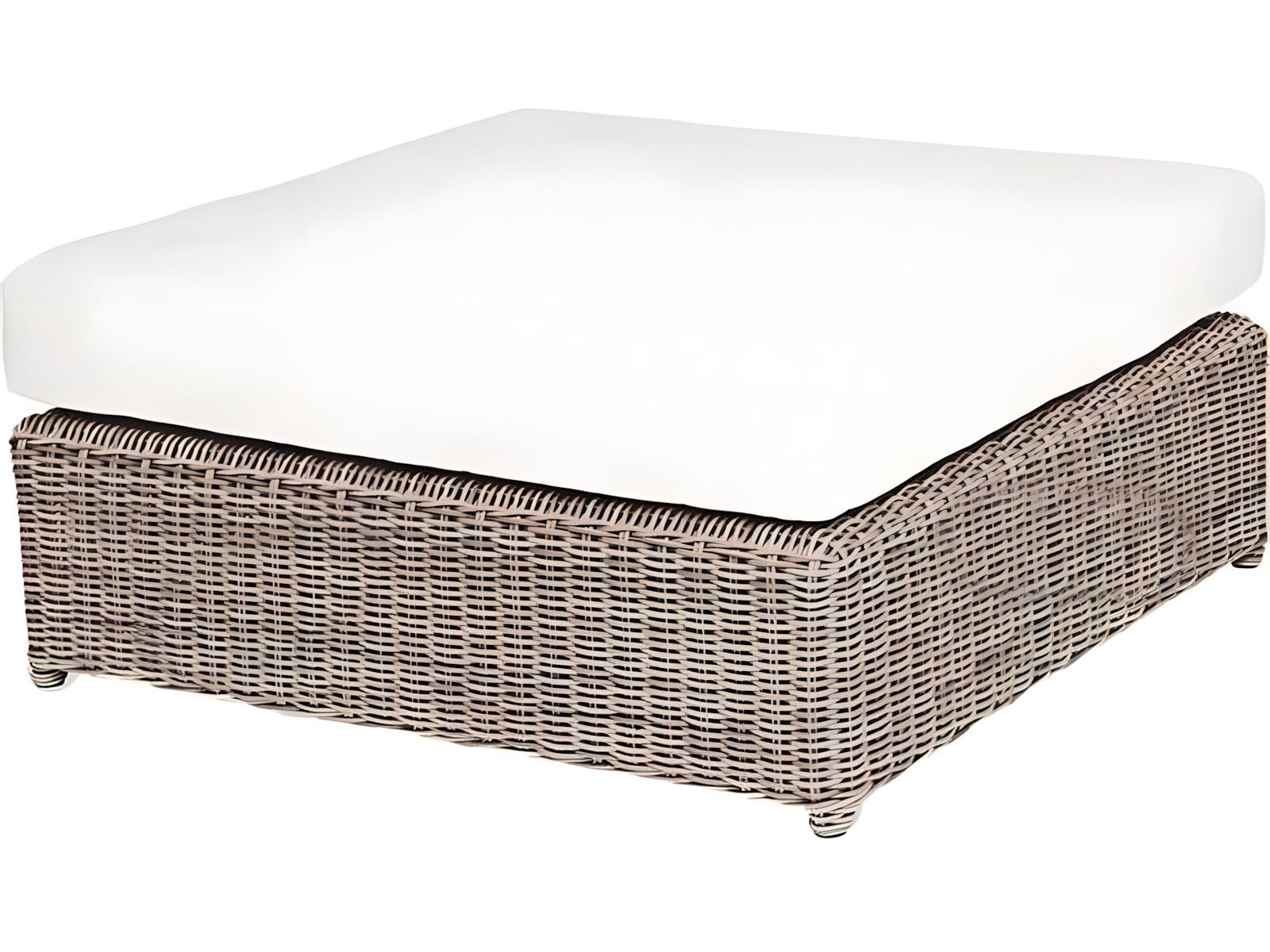 Kingsley Bate Sag Harbor Wicker Ottoman