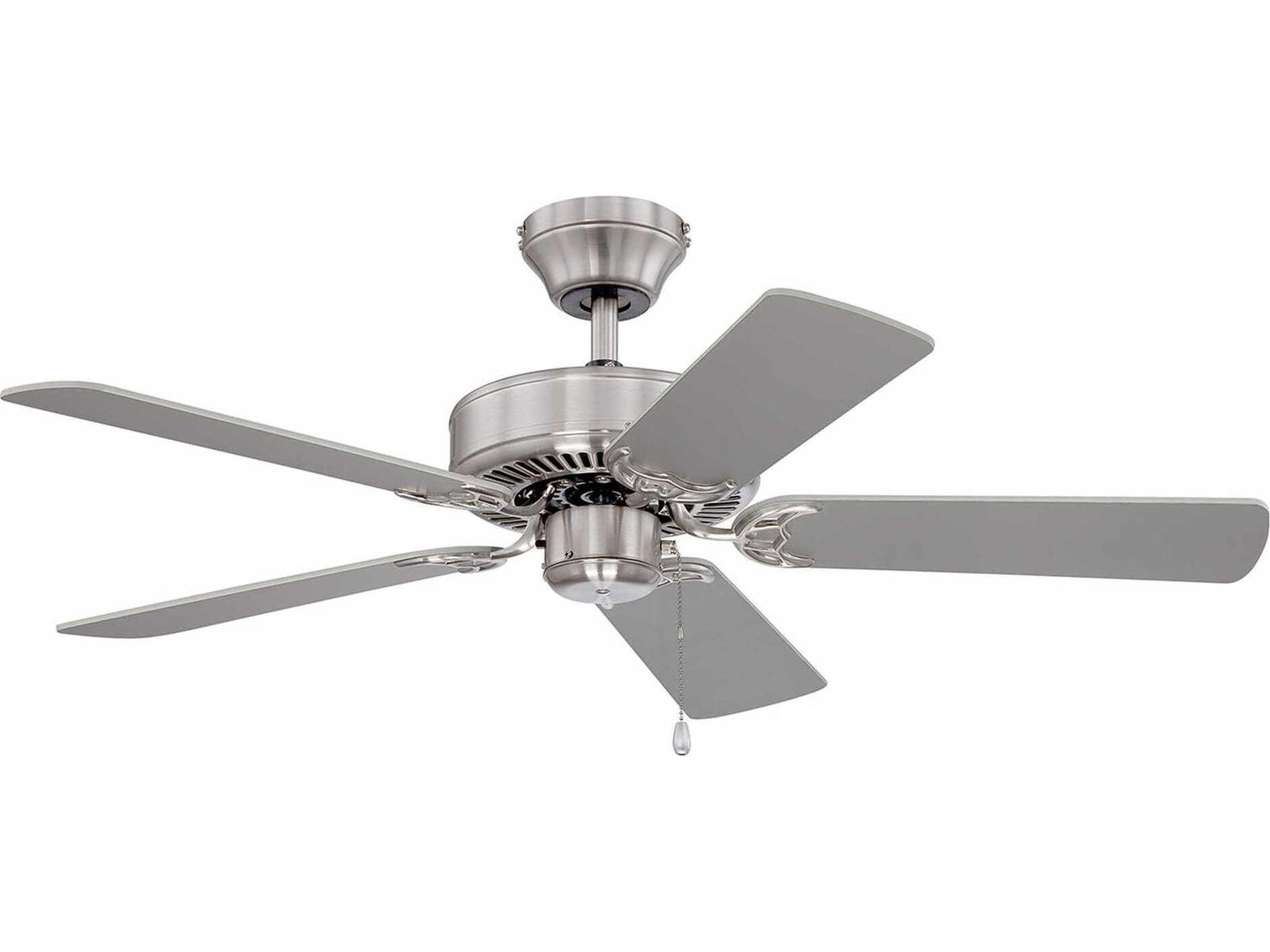 Kendal Builder's Choice 42-Inch 5-Blade Ceiling Fan — Satin Nickel