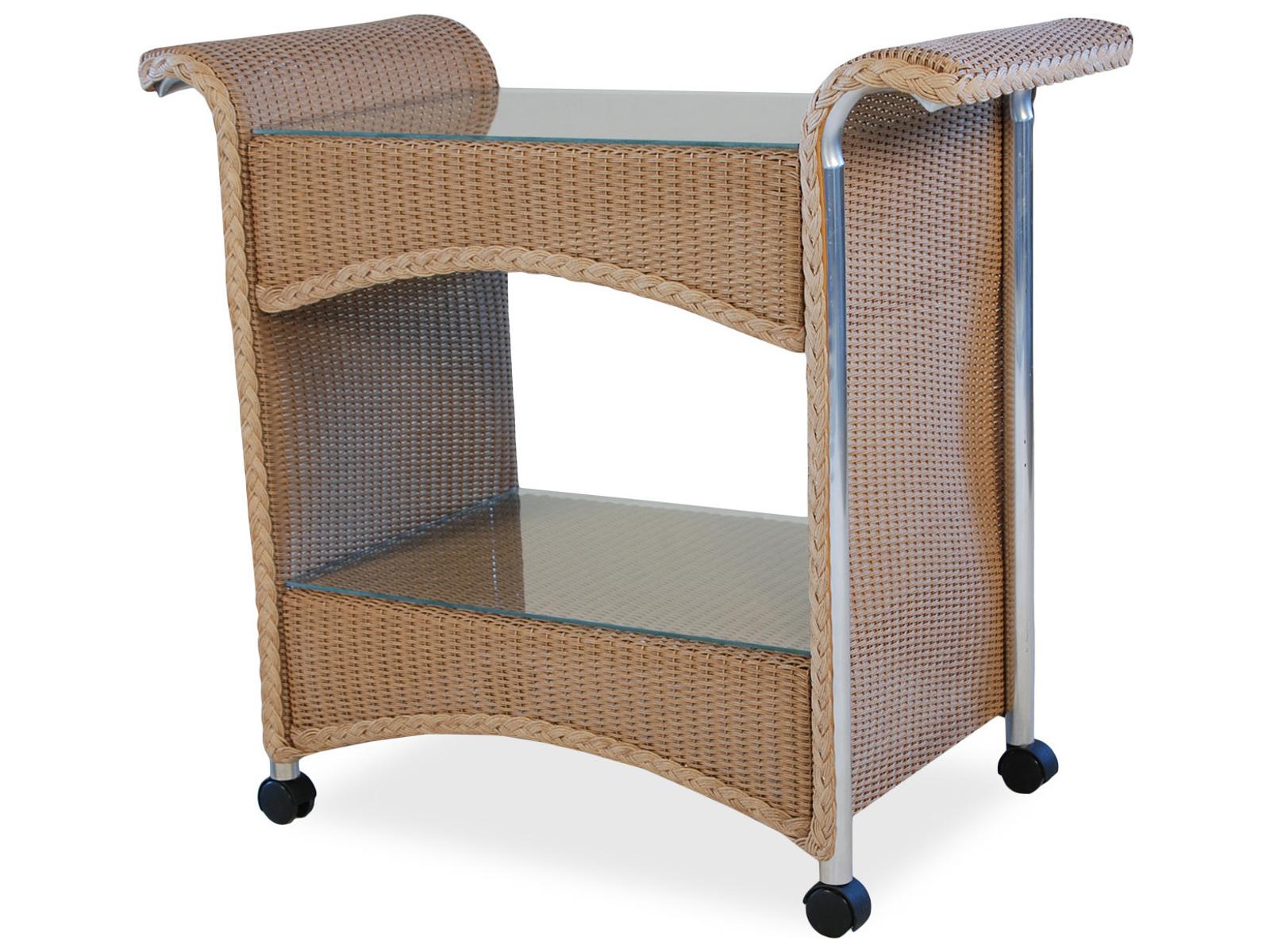 Lloyd Flanders Wicker Serving Cart