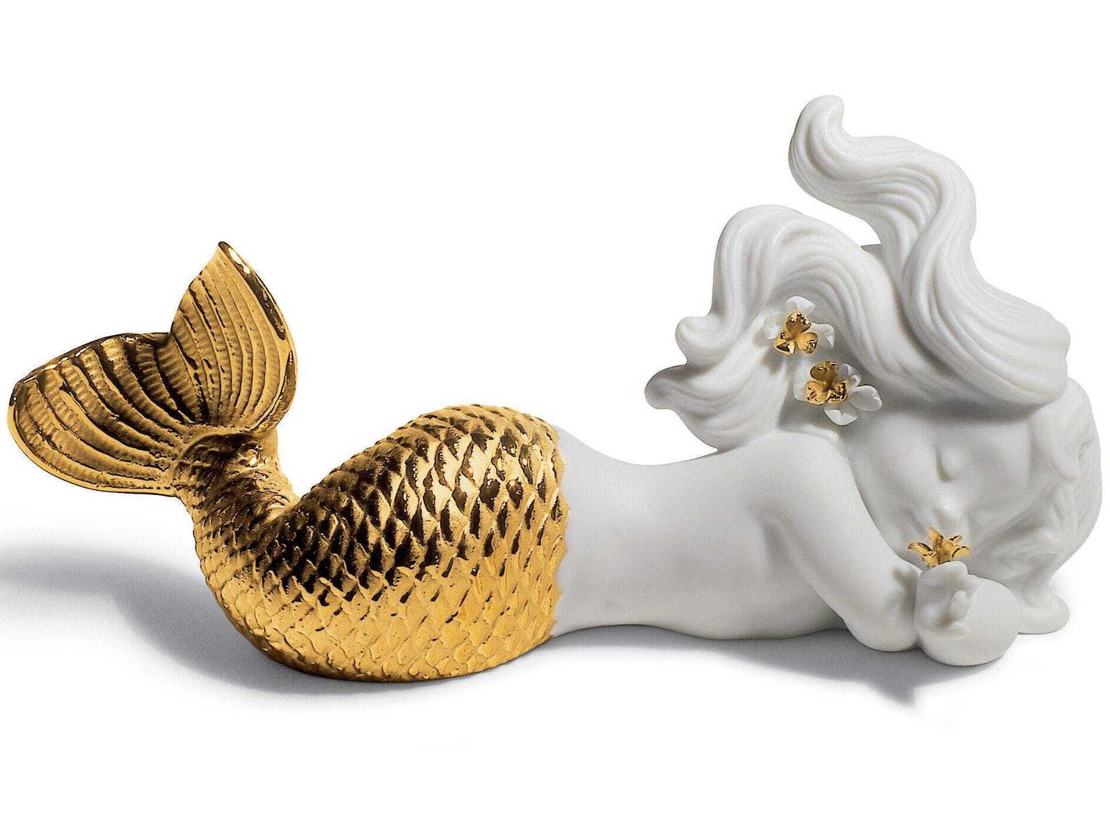 Lladro Day Dreaming At Sea Mermaid Figurine