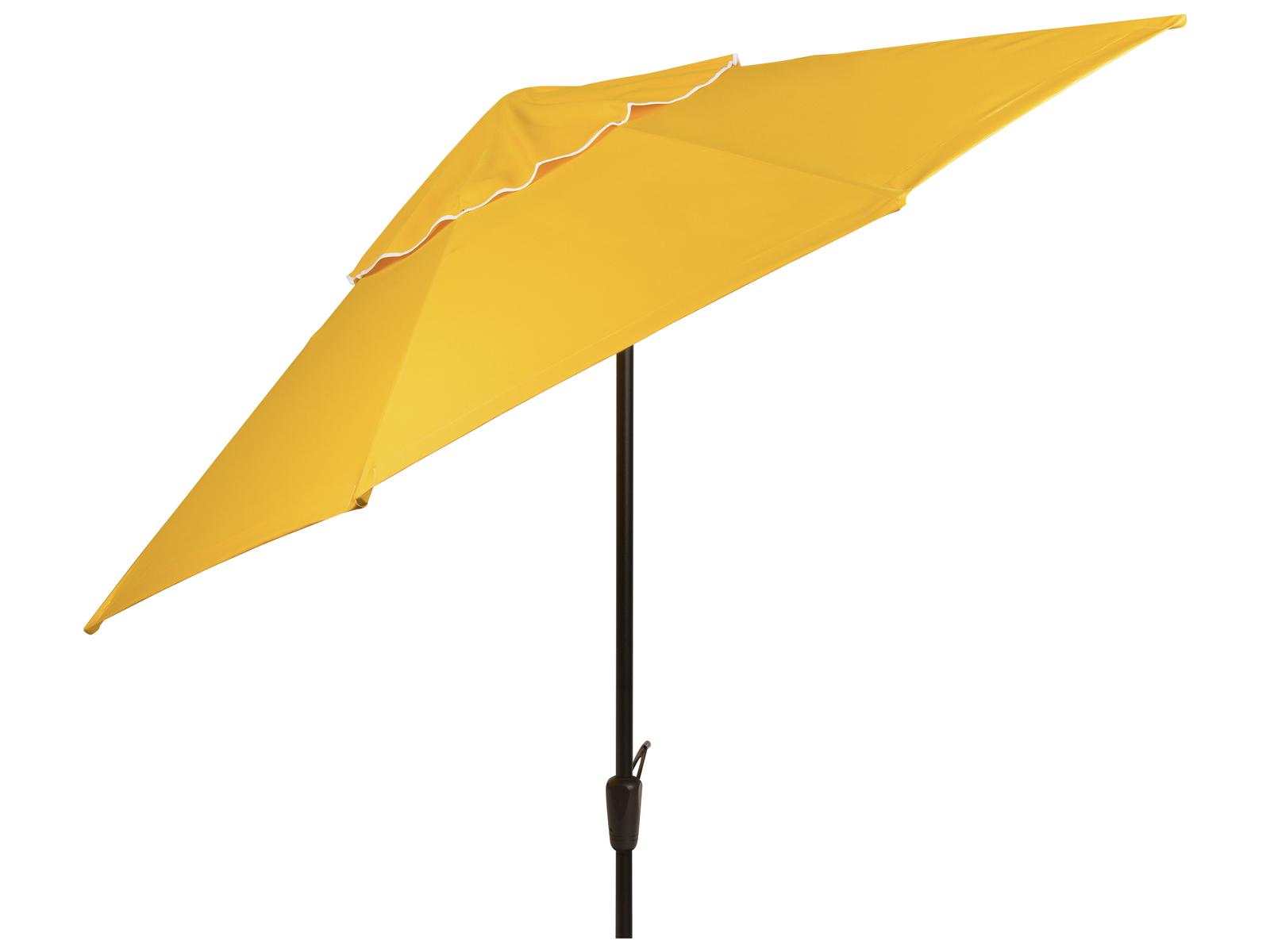 Mallin Market Aluminum Hammered Pewter 9 Foot Octagon Crank Lift Auto Tilt Patio Umbrella