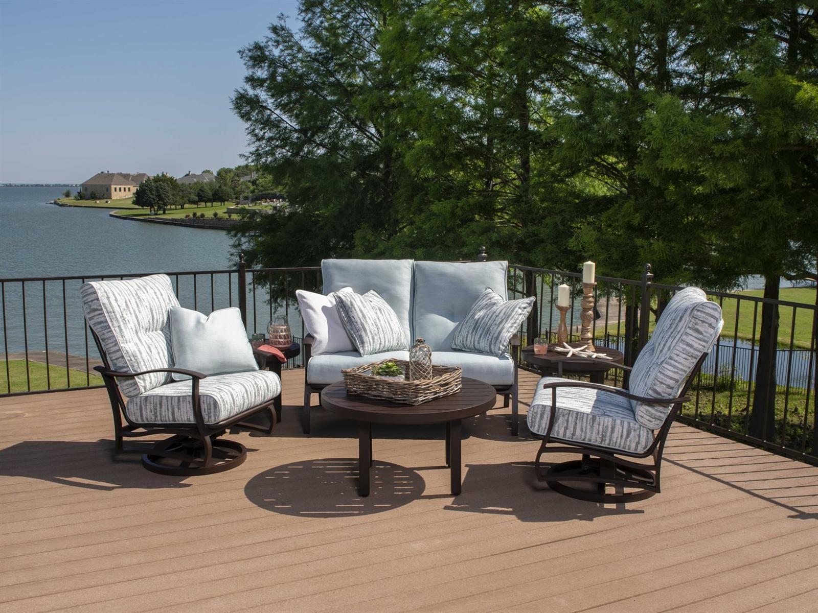 Mallin Albany Aluminum Cushion Outdoor Lounge Set