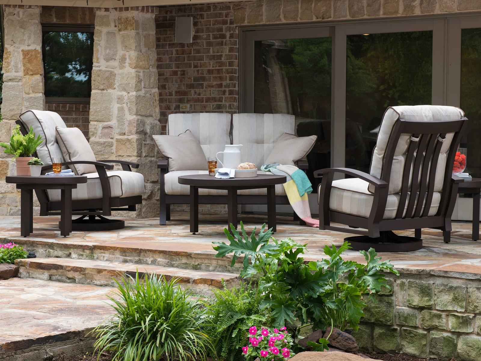 Mallin Georgetown Cushion Aluminum Outdoor Patio Lounge Set