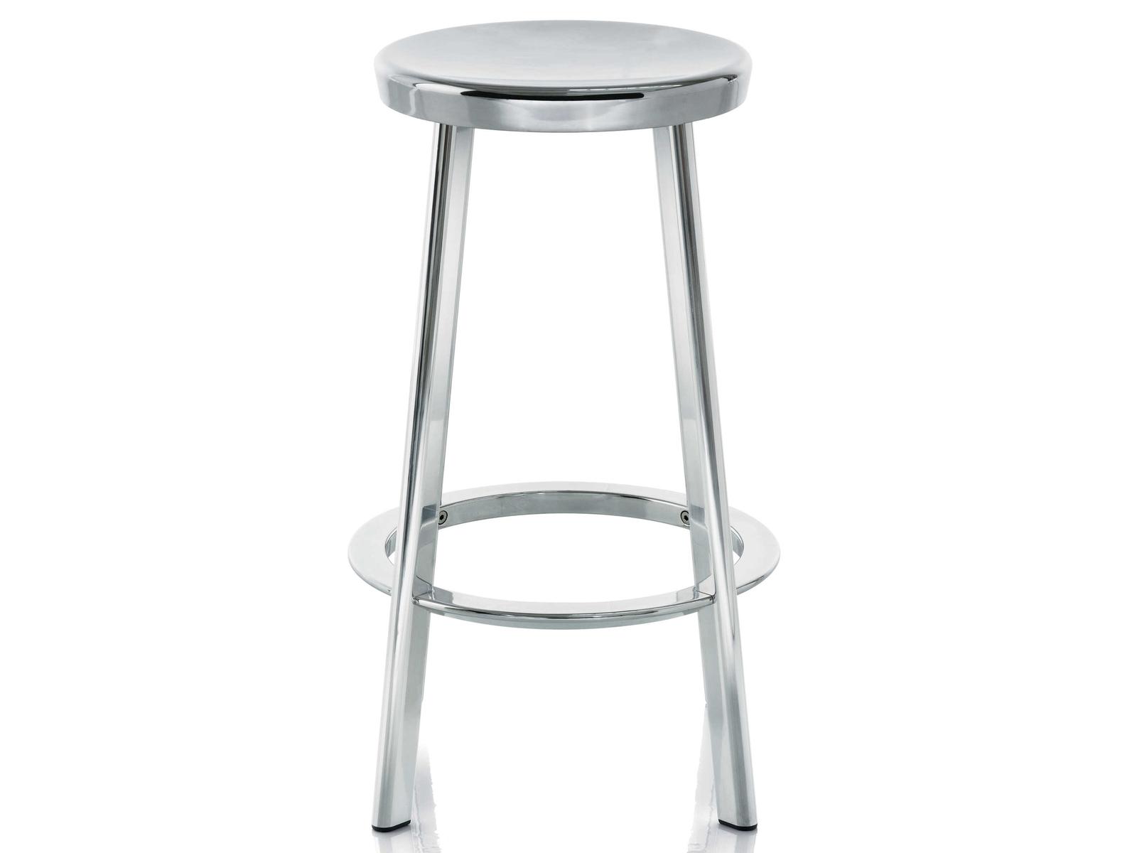 Magis Outdoor Deja-vu Polished Aluminum Metal Counter Stool