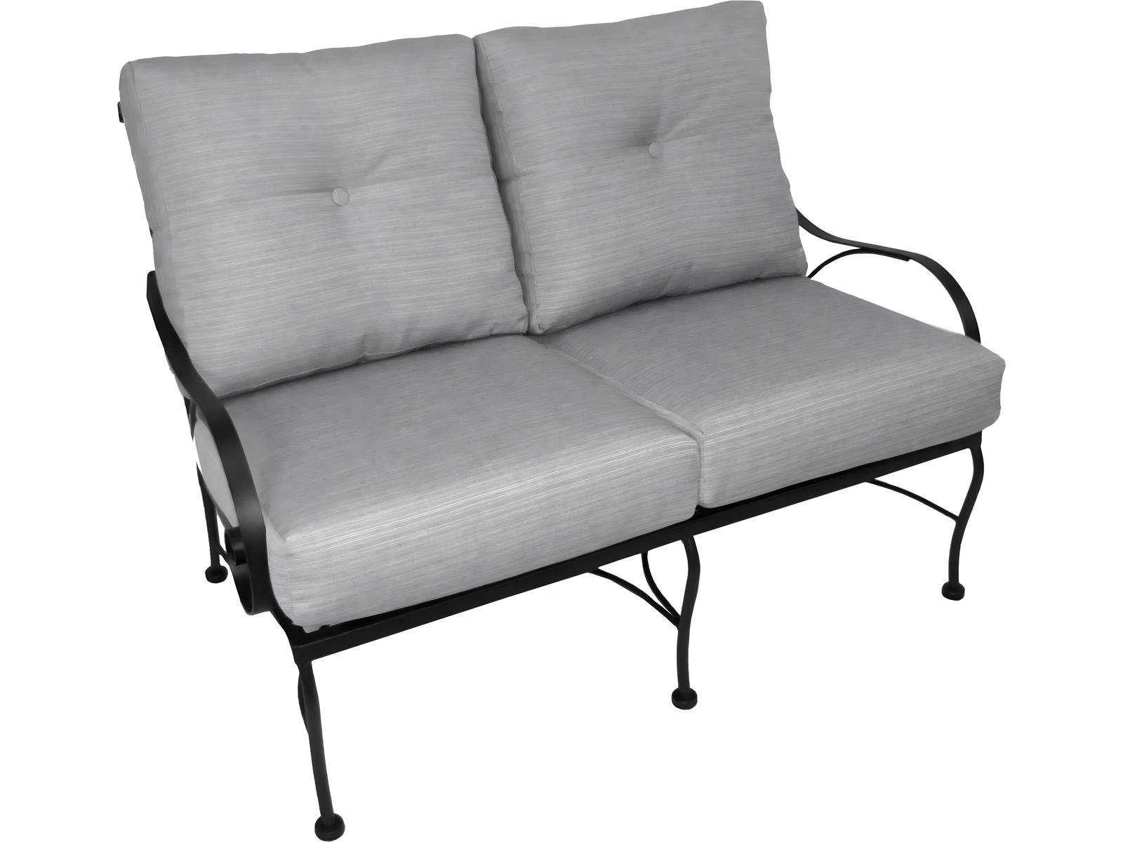 Meadowcraft Monticello Deep Seating Wrought Iron Outdoor Patio Loveseat