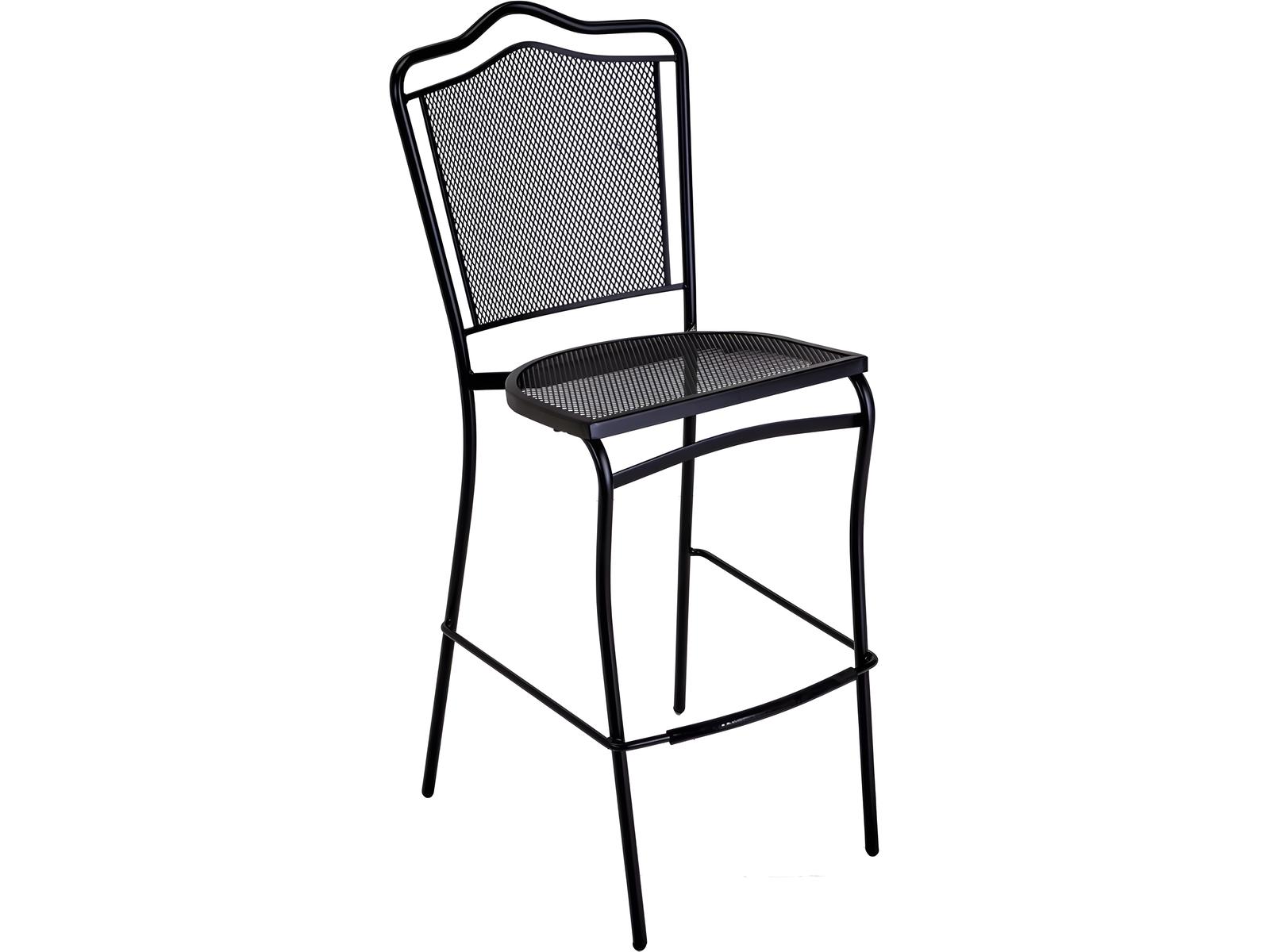 Meadowcraft Commercial Wrought Iron Boardwalk Outdoor Patio Bar Stool