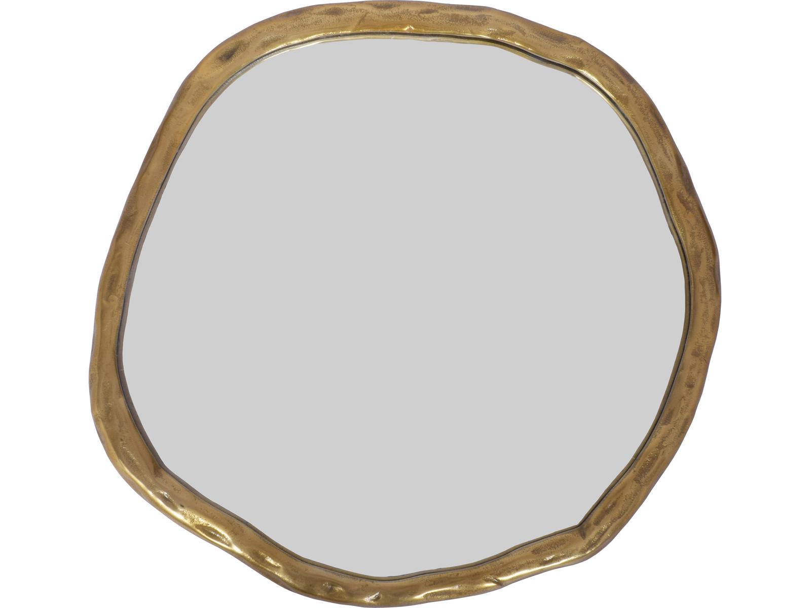 Moe's Home Foundry Brushed Gold Round Wall Mirror
