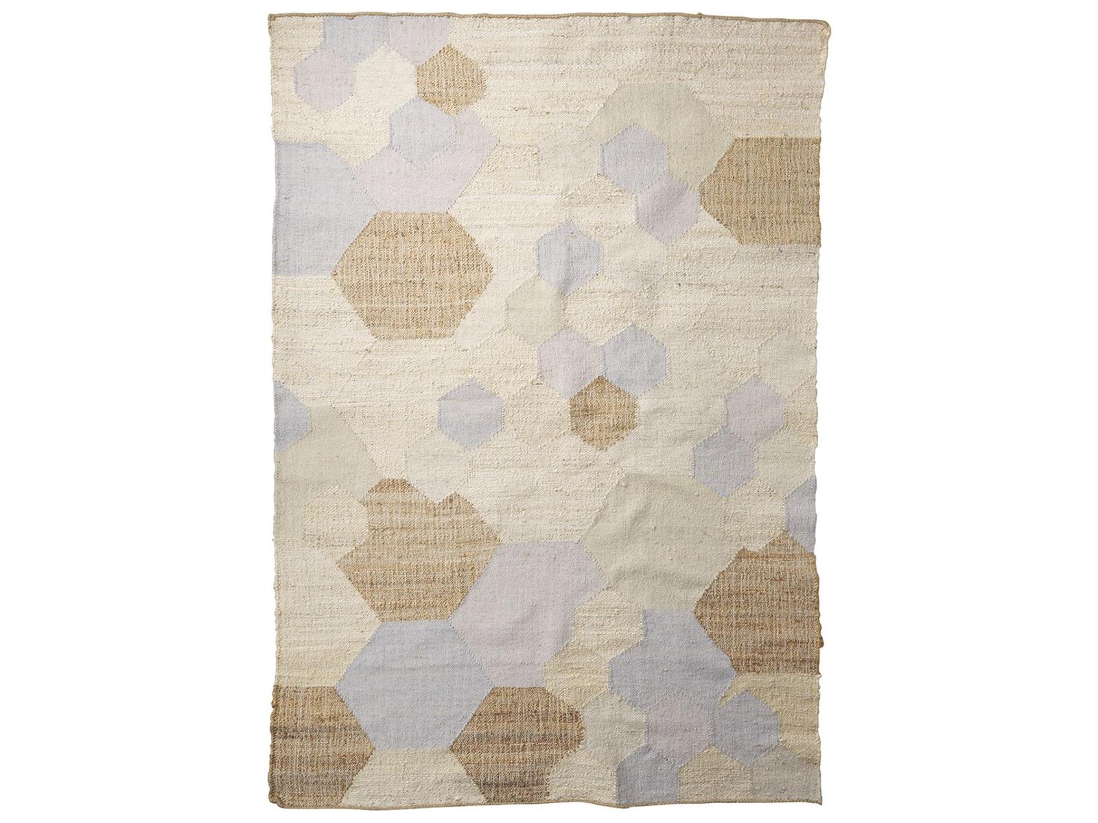 Mercana Mayson 5x8 Cream Multi-Colored Honeycomb Pattern Area Rug