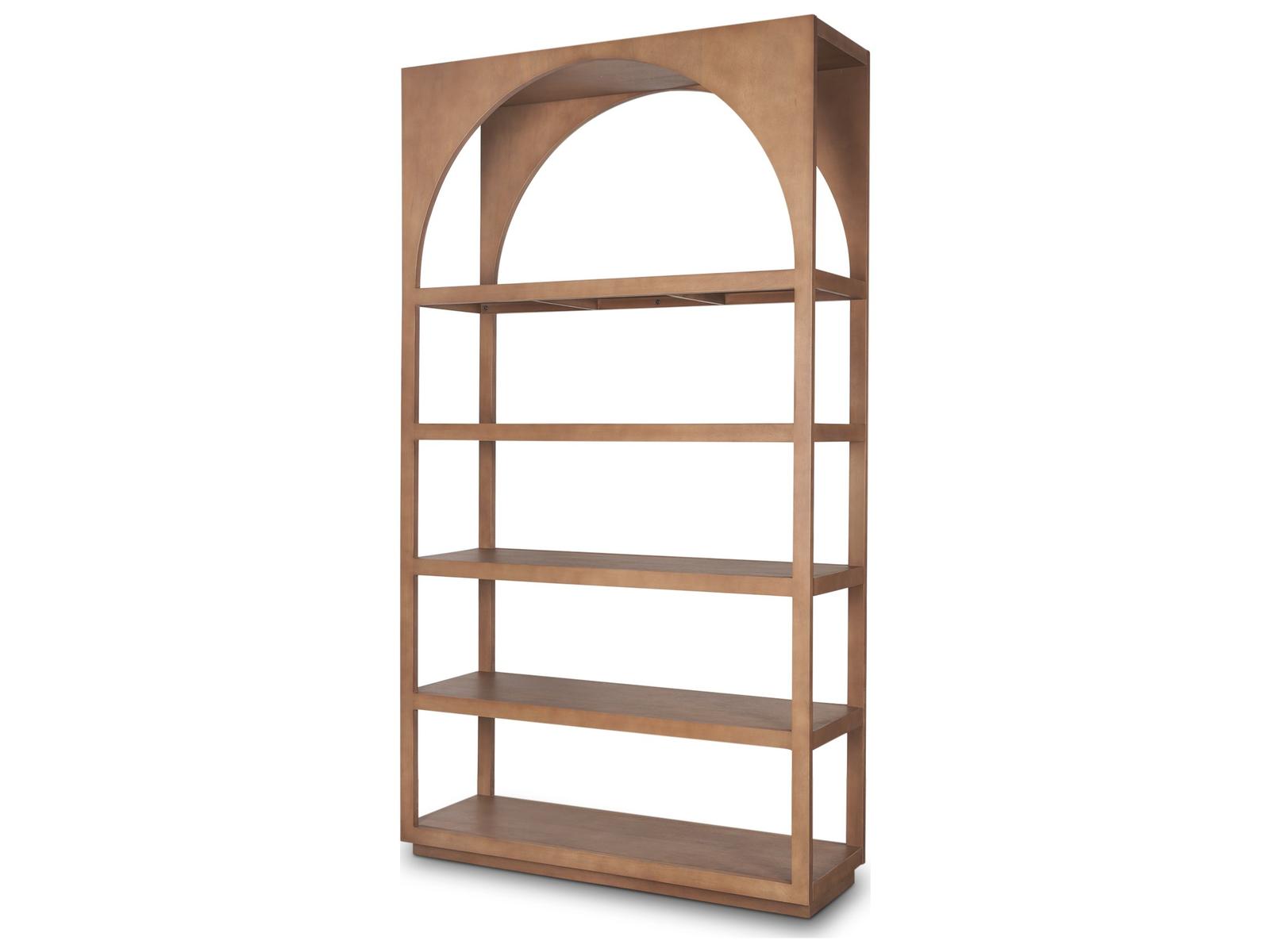 Mercana Bela Arched Shelving Unit Medium Brown Wood