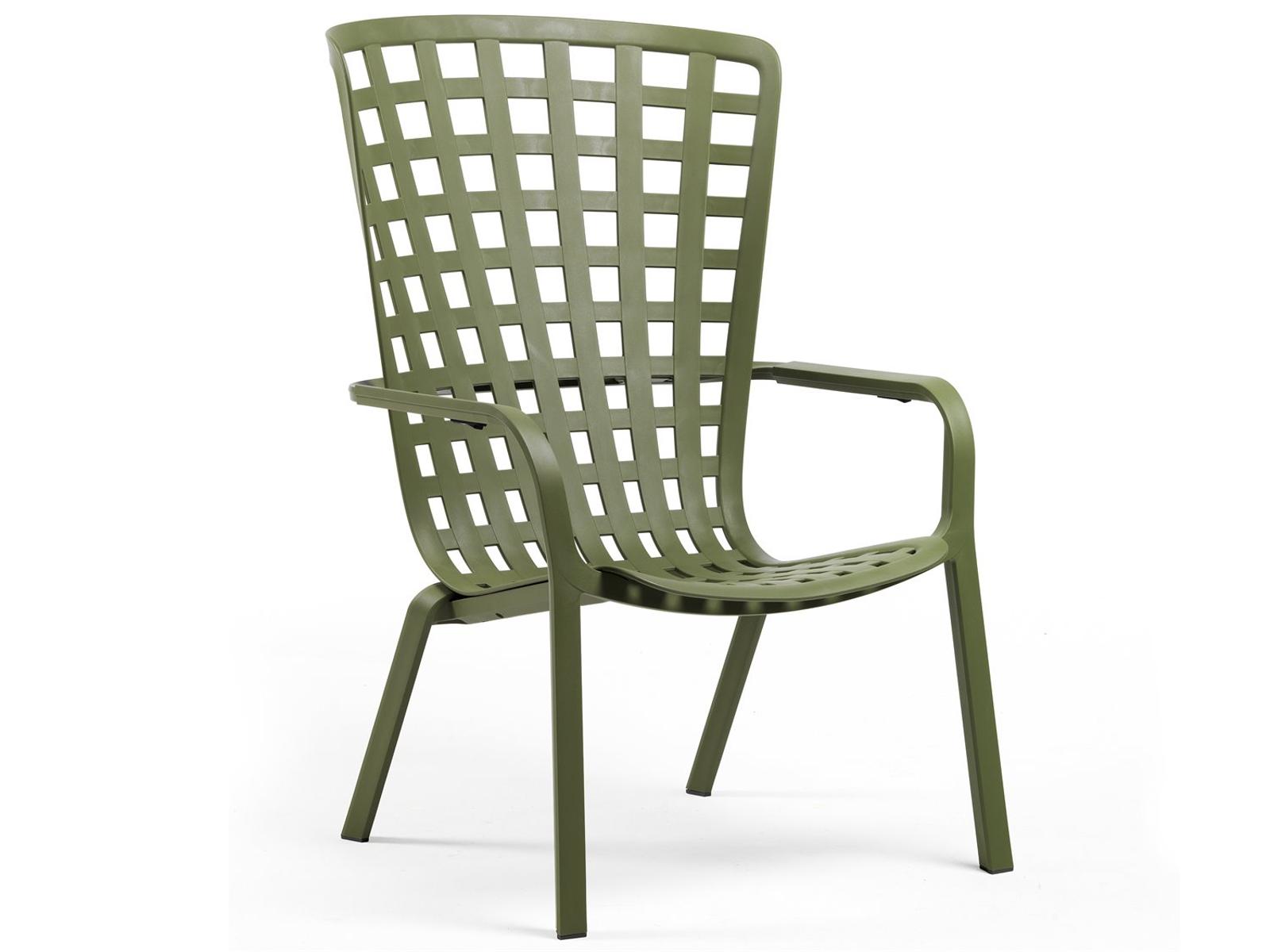 Nardi Folio Resin Agave Stackable Arm Chair