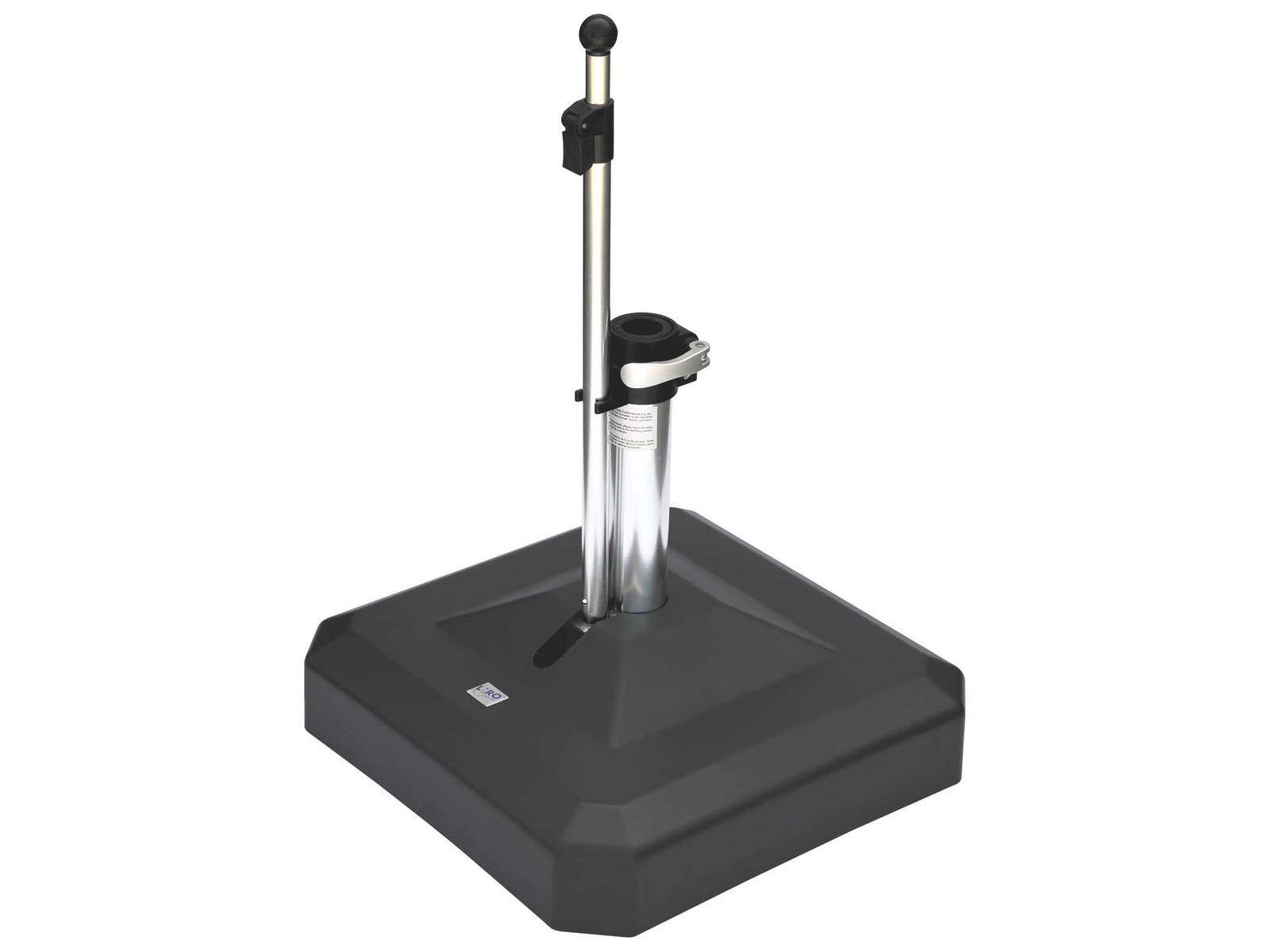 Oasis Rolling Bases 100lb Black Zinc Plated Square Umbrella Base