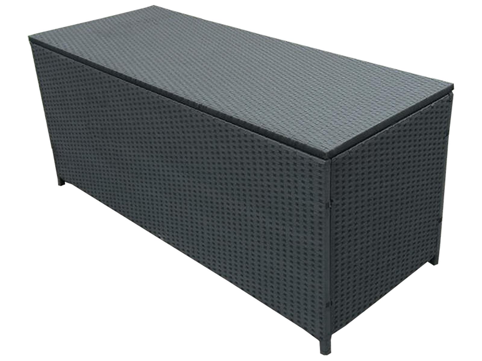 Oakland Living Black Wicker Storage Box Trunk Bin