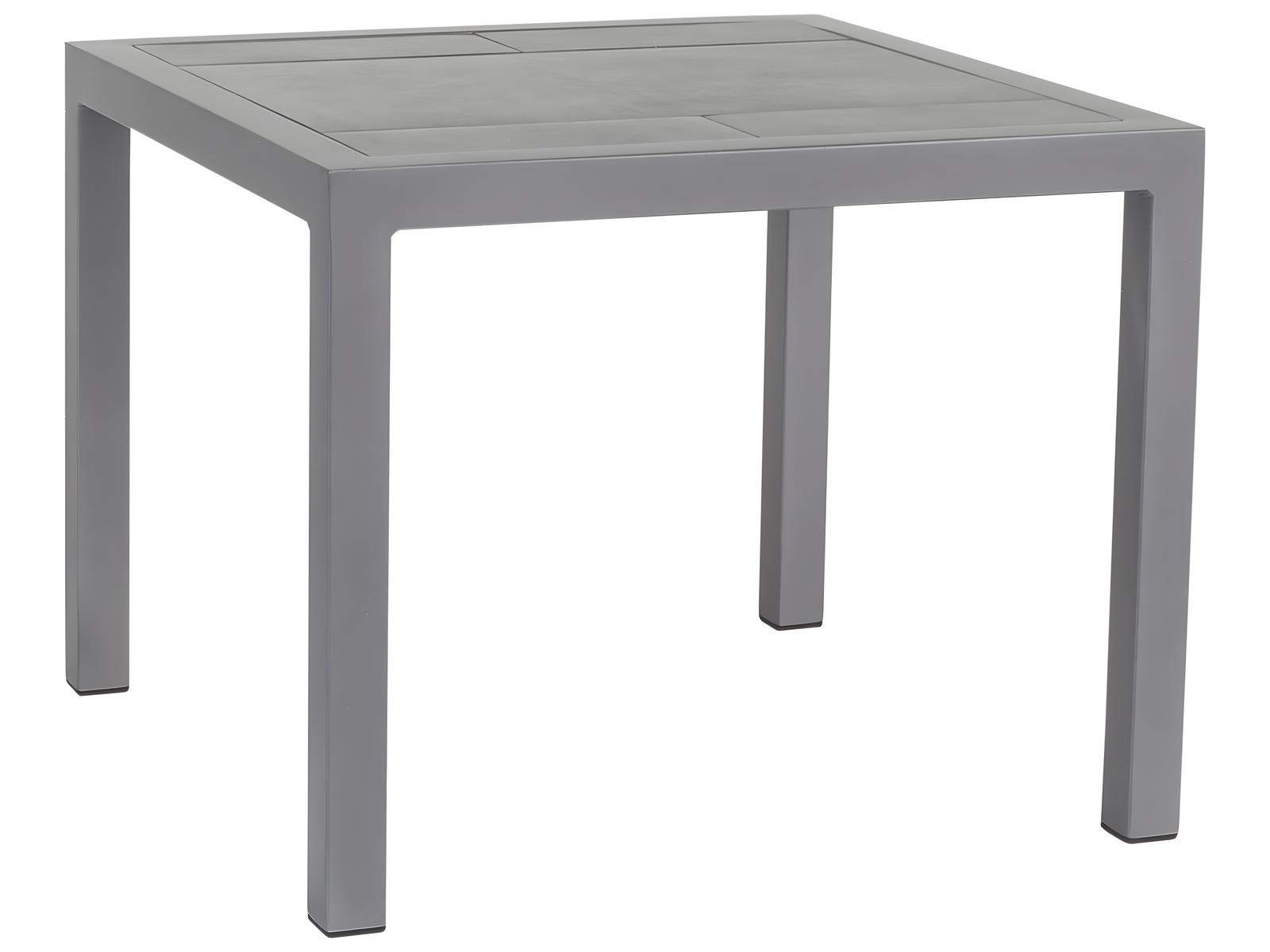 OW Lee Quadra Wrought Iron Square Outdoor Patio Side Table